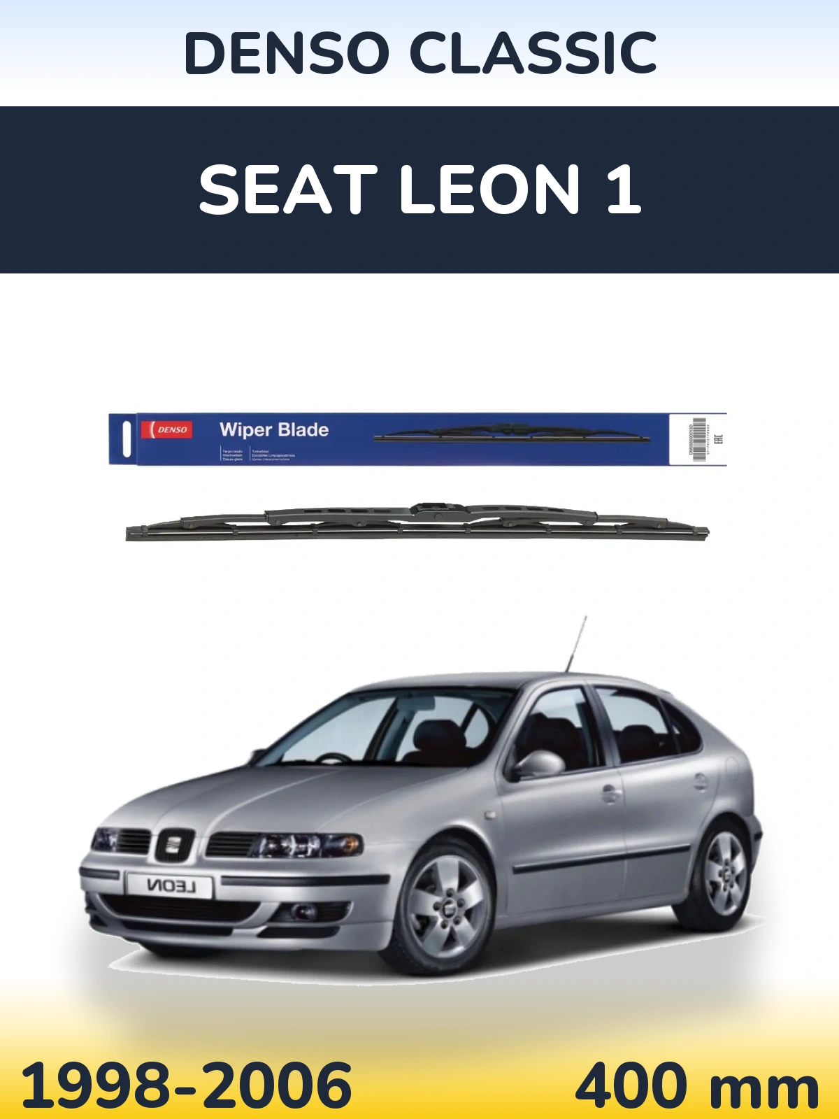 Задний дворник Denso Classic 400 мм для SEAT Leon 1 1998-2006
