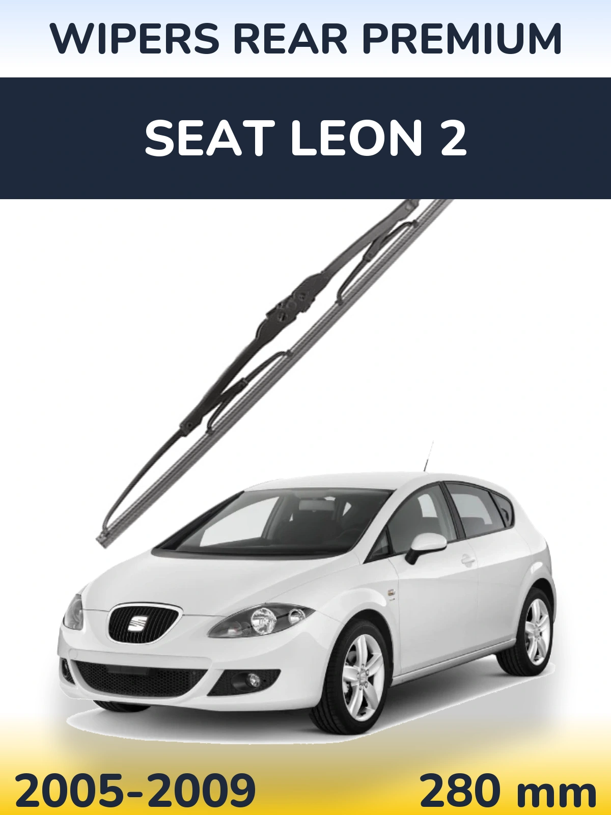 Rear wiper blade WIPERS REAR PREMIUM 280 mm for SEAT Leon 2 2005-2009