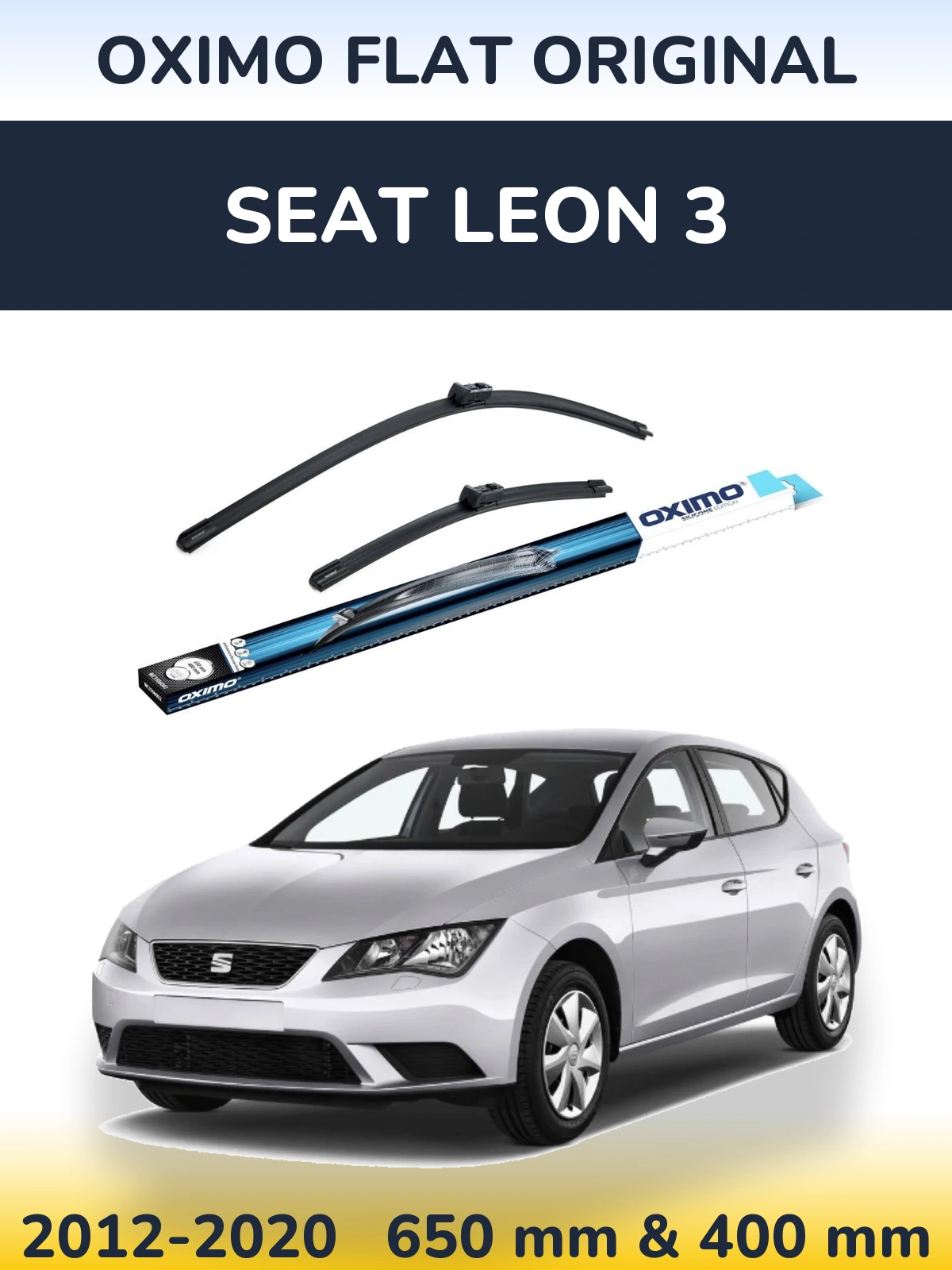 Комплект передних дворников Oximo Flat Original 650 & 400 мм для SEAT Leon 3 2012-2020