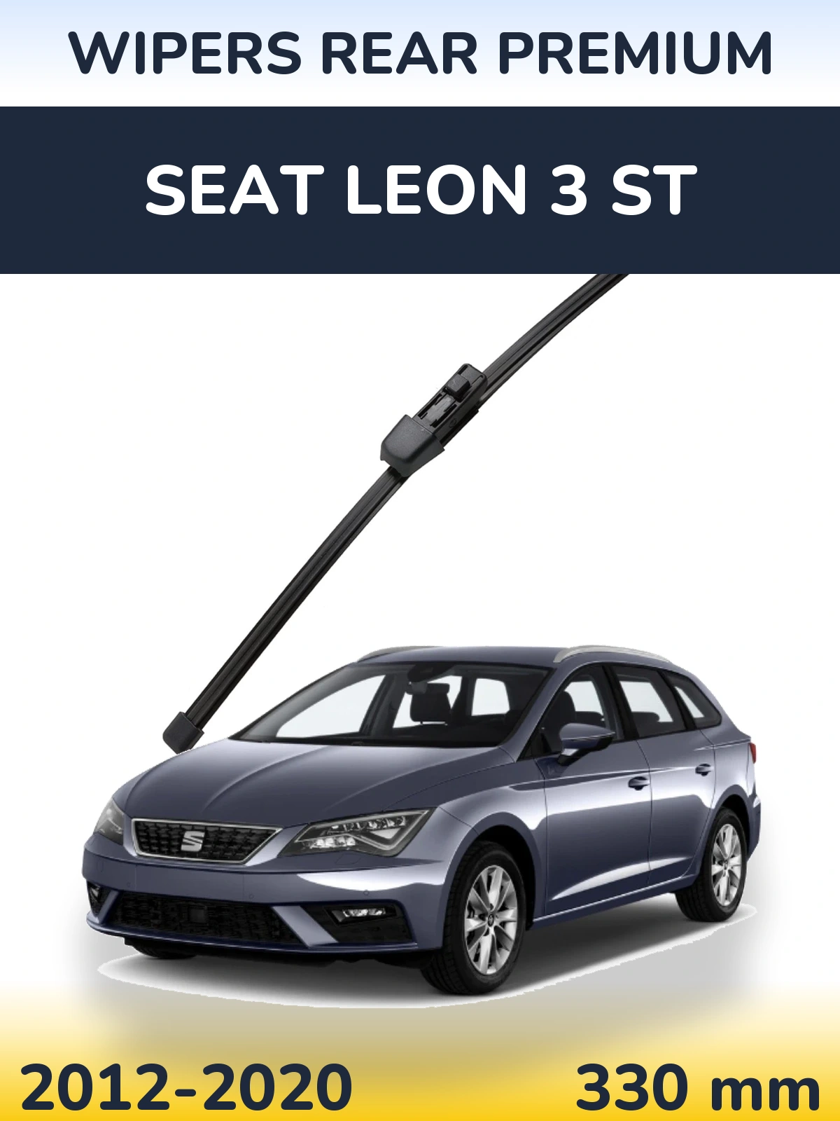 Rear wiper blade WIPERS REAR PREMIUM 330 mm for SEAT Leon 3 ST 2012-2020