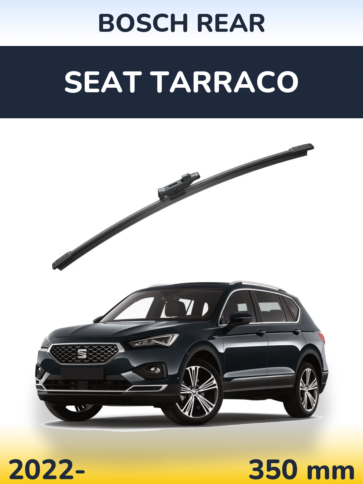 Rear wiper blade BOSCH Rear 330 mm for SEAT Tarraco 2022-2026