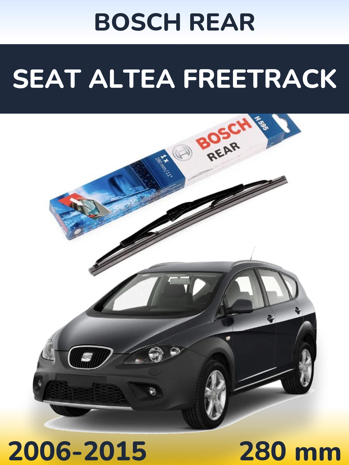 Задний дворник BOSCH Rear 280 мм для SEAT Altea Freetrack 2006-2015