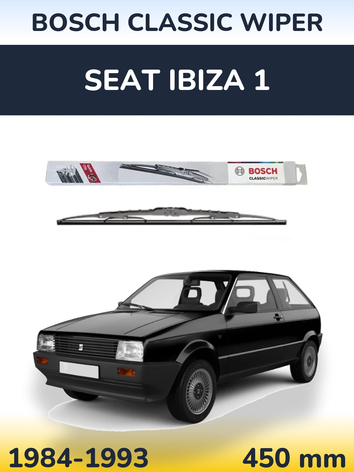 Przednia wycieraczka BOSCH Classic Wiper 450 mm do SEAT Ibiza 1 1984-1993