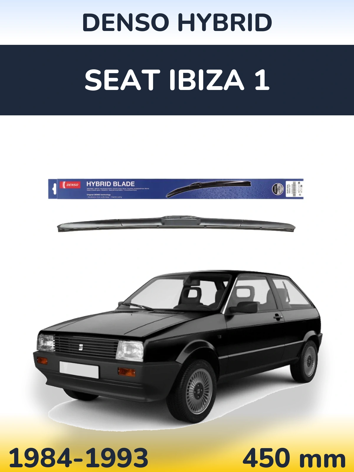 Przednia wycieraczka Denso Hybrid 450 mm do SEAT Ibiza 1 1984-1993
