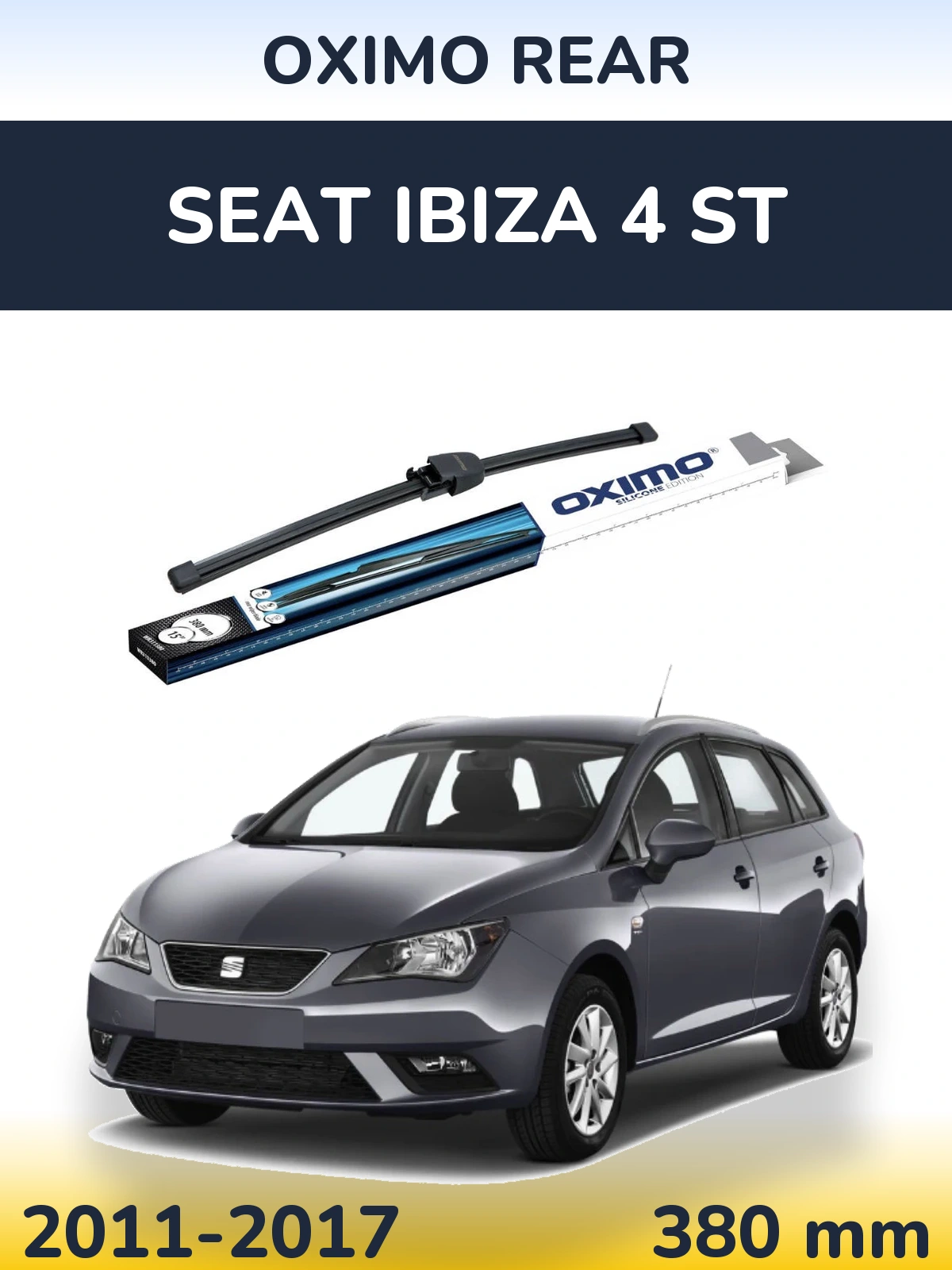 Rear wiper blade Oximo Rear 380 mm for SEAT Ibiza 4 ST 2011-2017