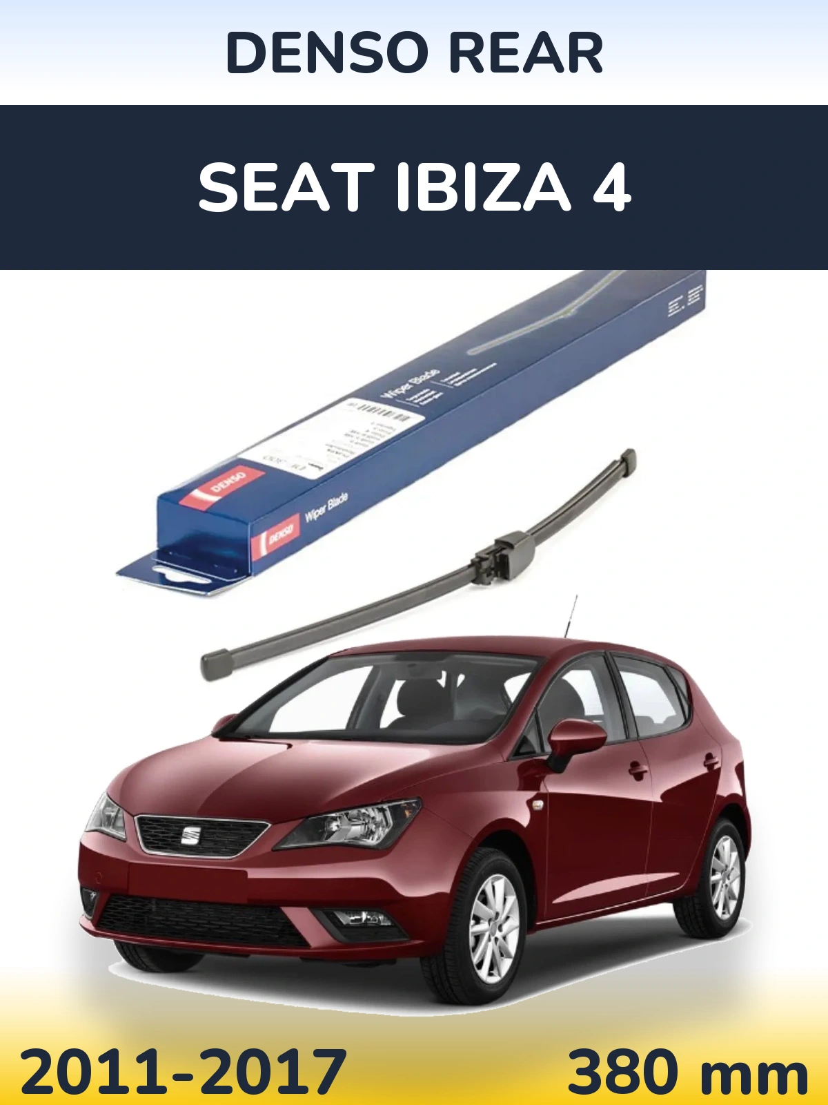 Rear wiper blade Denso Rear 335 mm for SEAT Ibiza 4 2011-2017