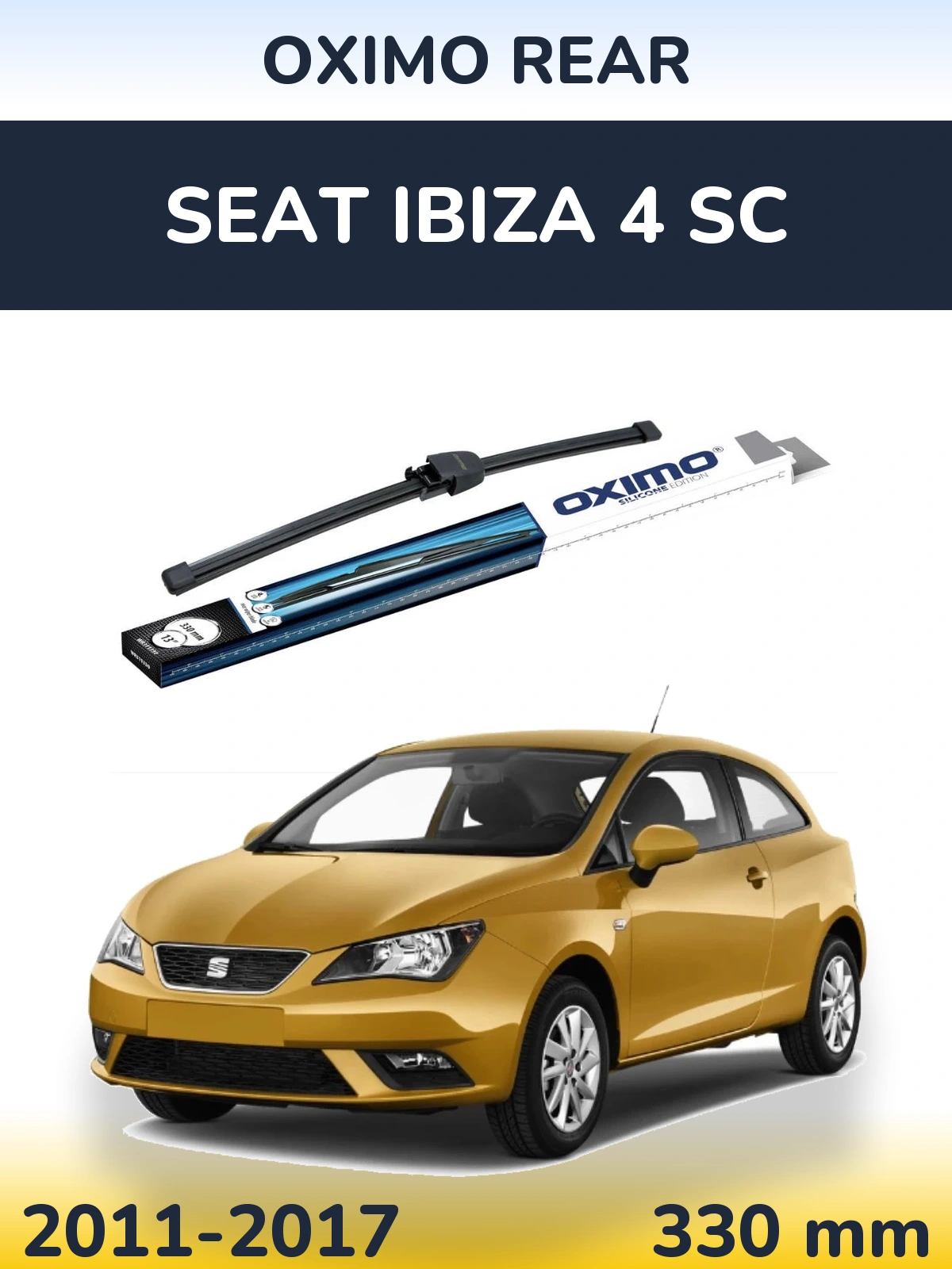 Задний дворник Oximo Rear 330 мм для SEAT Ibiza 4 SC 2011-2017