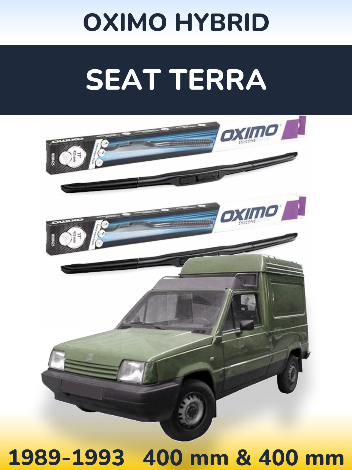 Комплект передних дворников Oximo Hybrid 400 & 400 мм для SEAT Terra 1989-1993