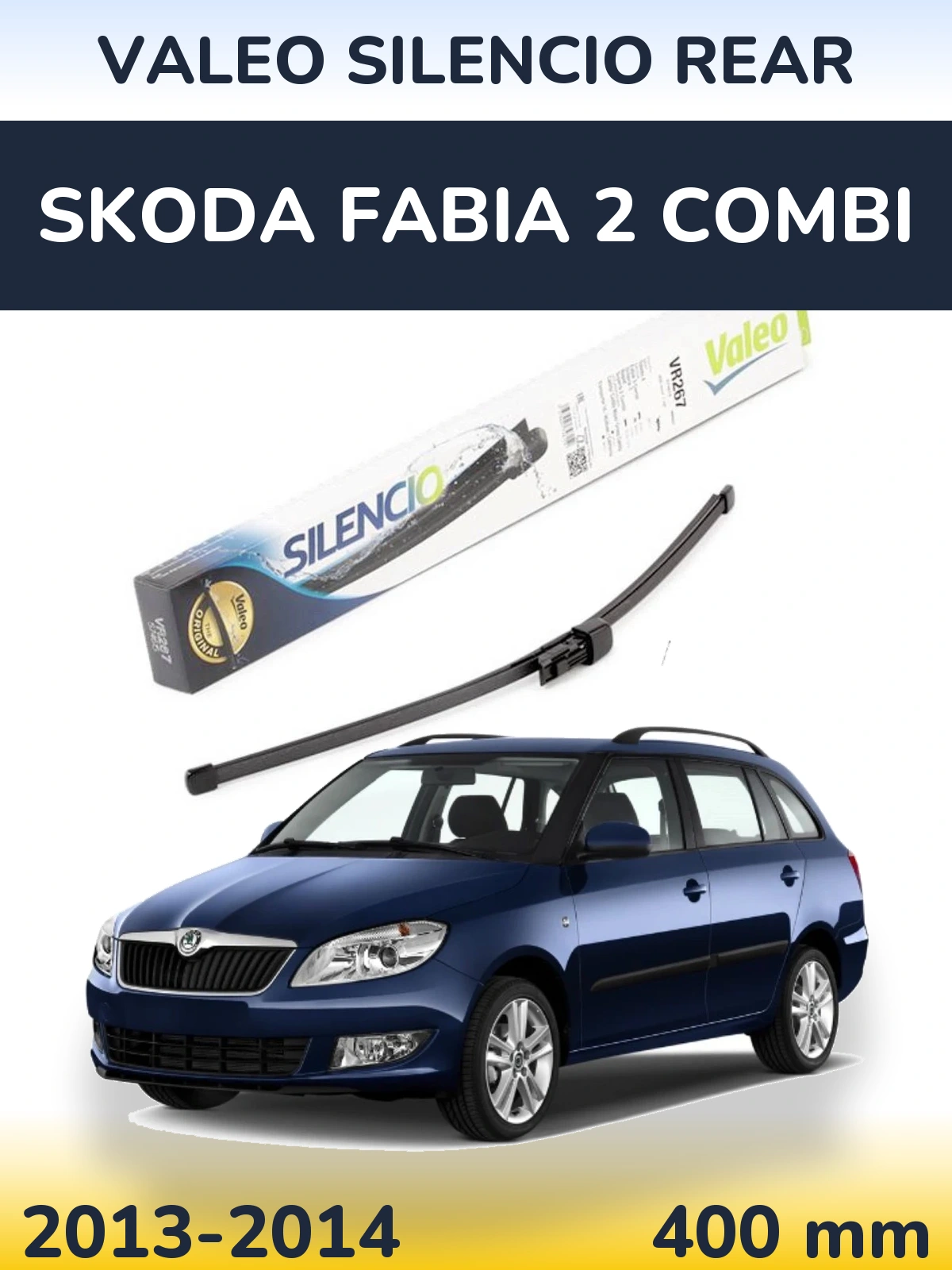 Tylna wycieraczka Valeo Silencio Rear 400 mm do Skoda Fabia 2 Combi 2013-2014