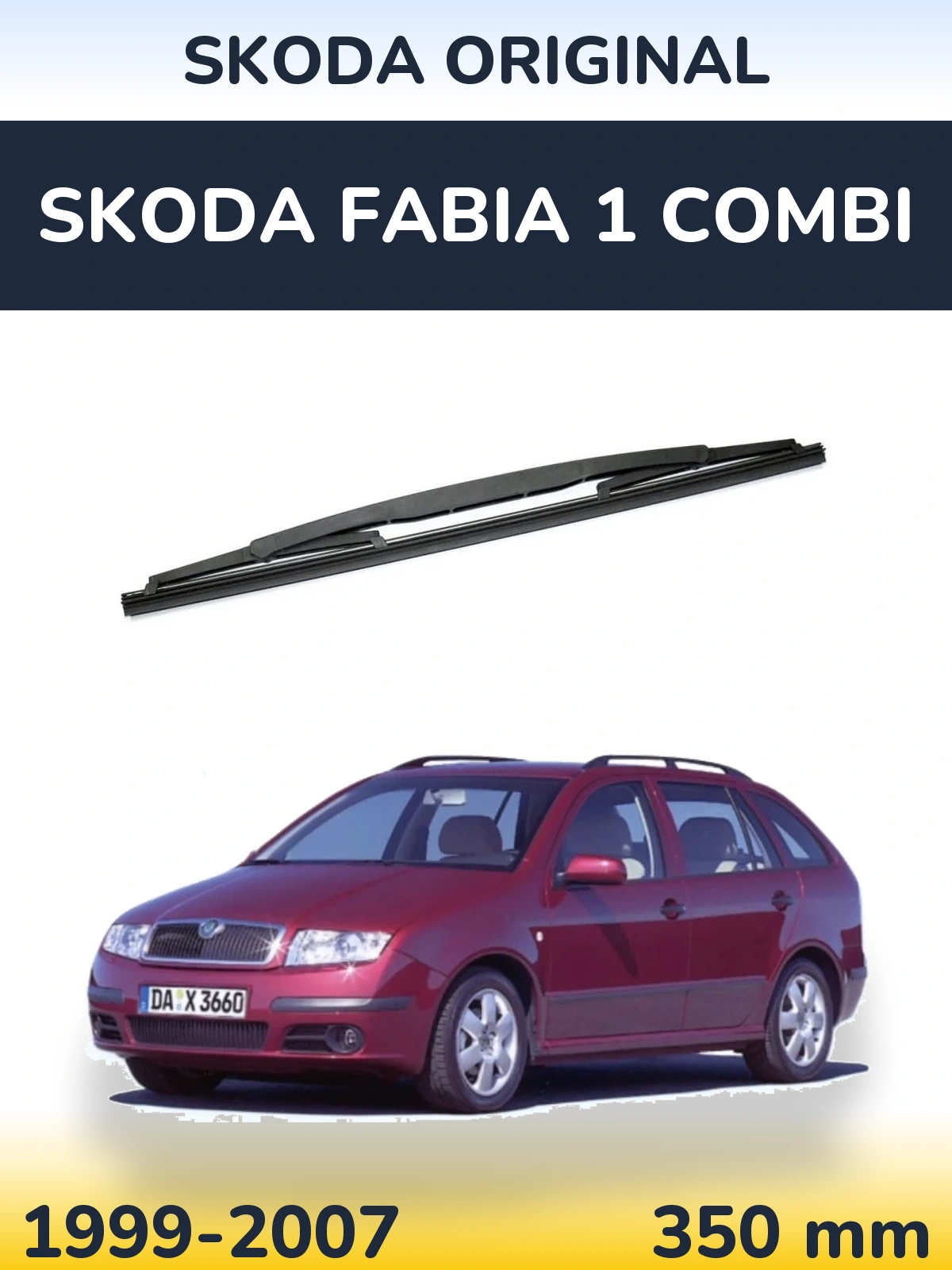 Tylna wycieraczka Skoda OEM Skoda Original 350 mm do Skoda Fabia 1 Combi 1999-2007