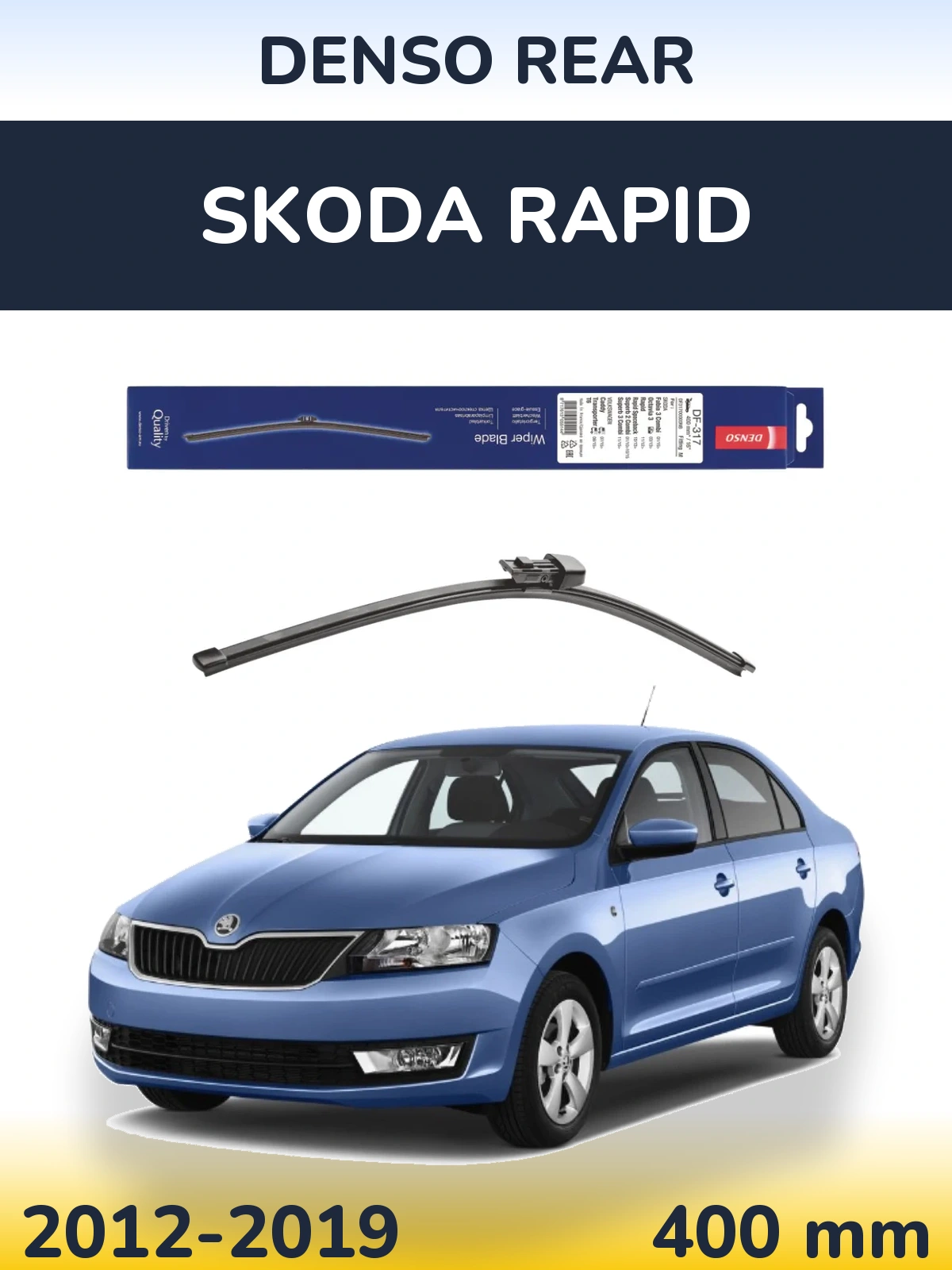 Задний дворник Denso Rear 400 мм для Skoda Rapid 2012-2019