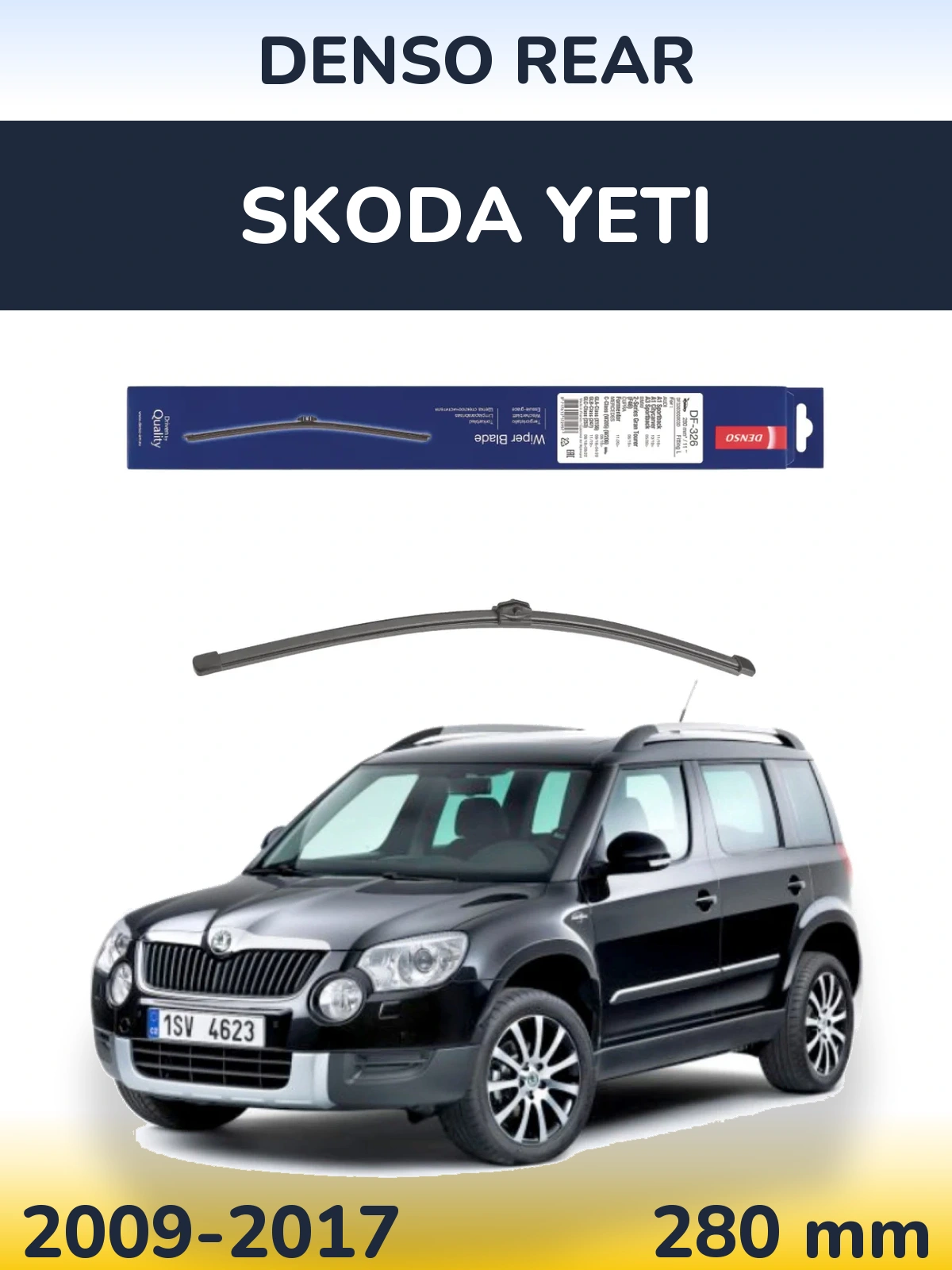 Задня щітка Denso Rear 285 мм для Skoda Yeti 2009-2017