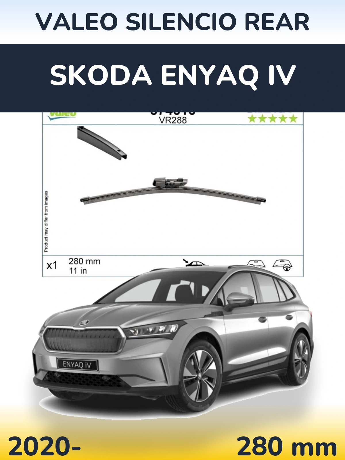 Tylna wycieraczka Valeo Silencio Rear 280 mm do Skoda Enyaq iV 2020-2026
