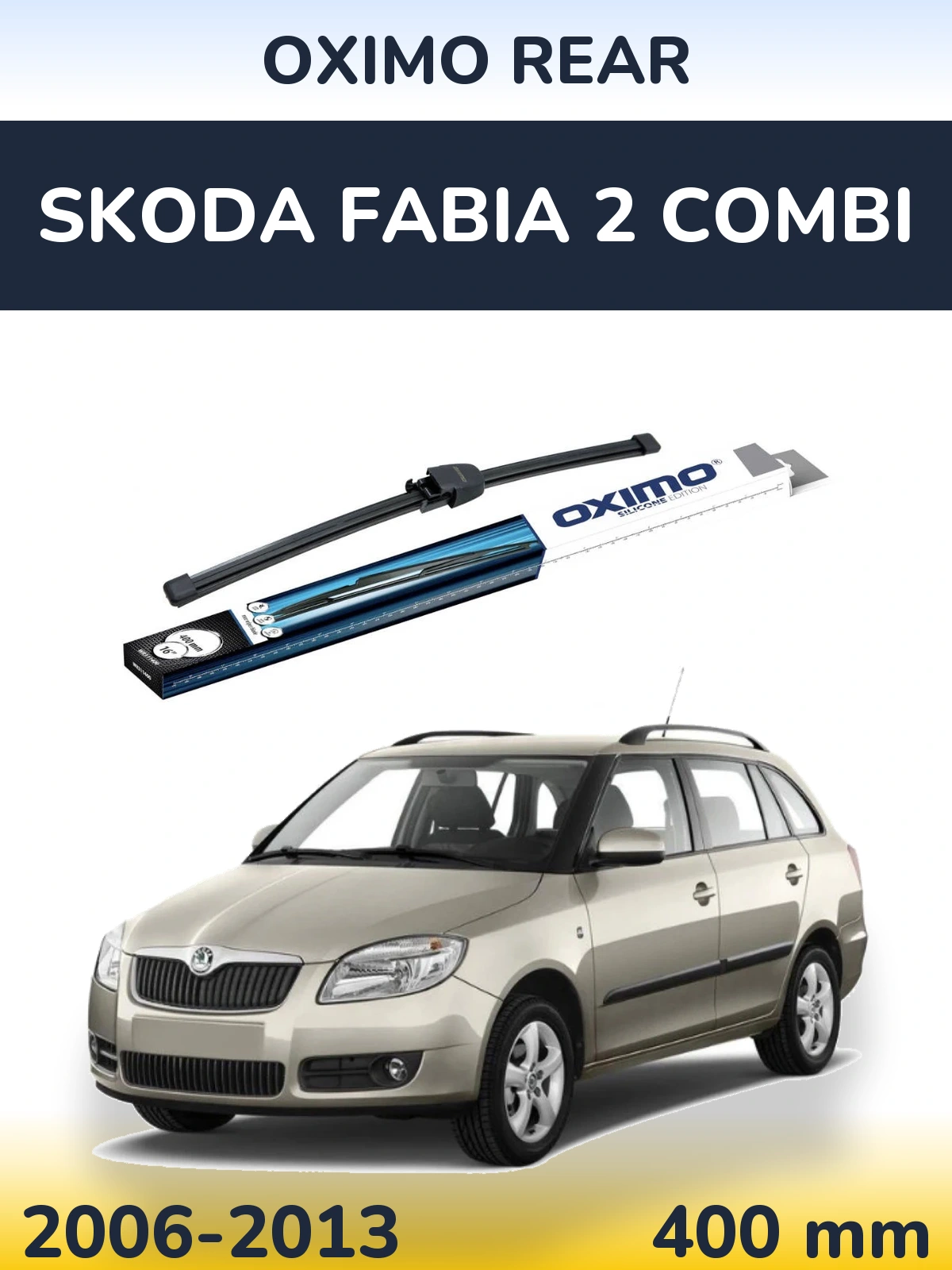 Rear wiper blade Oximo Rear 400 mm for Skoda Fabia 2 Combi 2006-2013