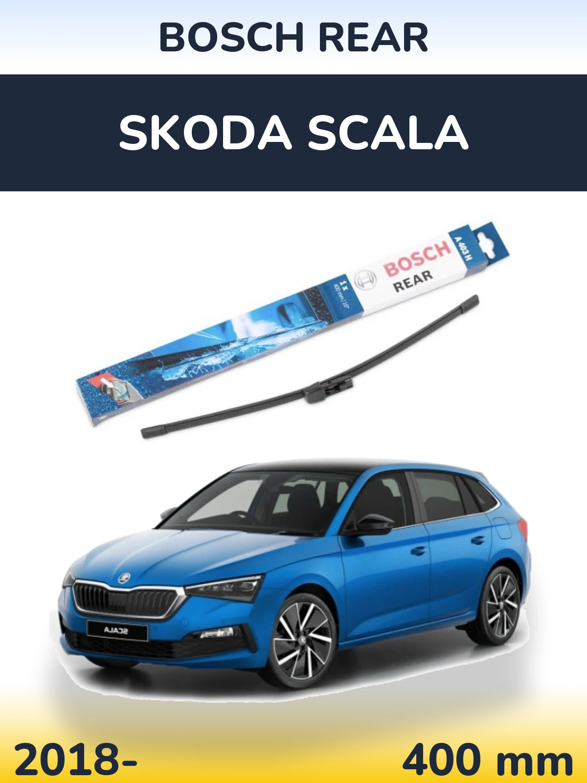 Tylna wycieraczka BOSCH Rear 400 mm do Skoda Scala 2018-2026