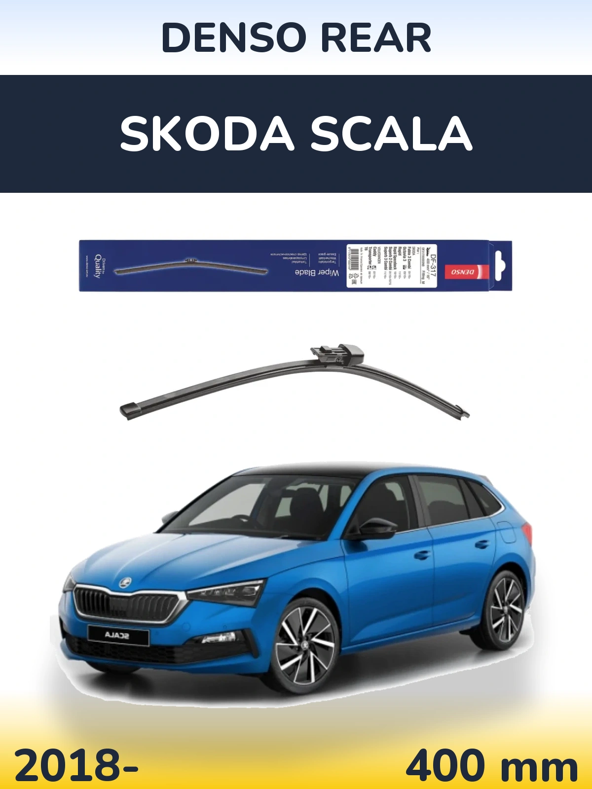 Tylna wycieraczka Denso Rear 400 mm do Skoda Scala 2018-2026