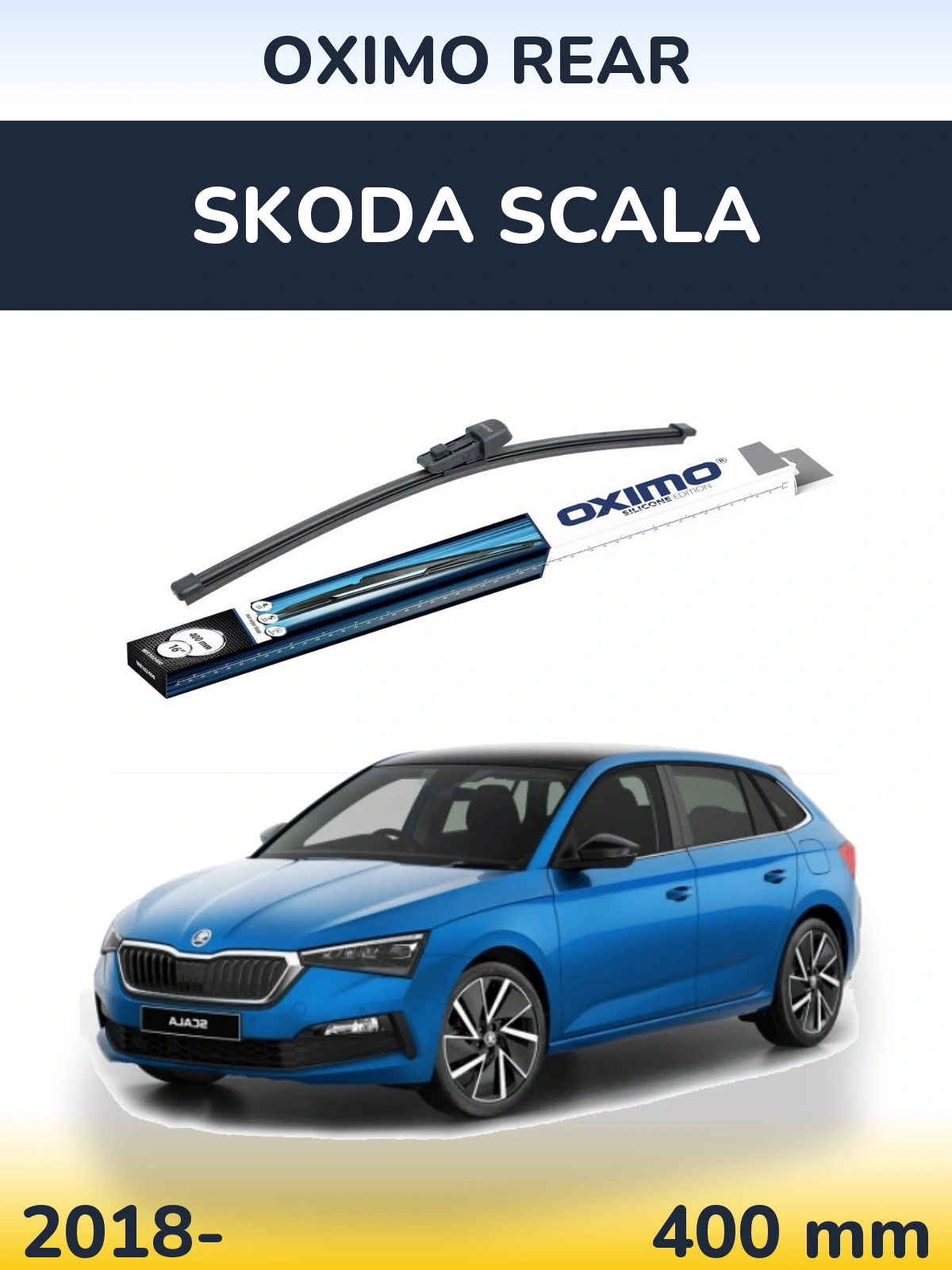 Rear wiper blade Oximo Rear 400 mm for Skoda Scala 2018-2026
