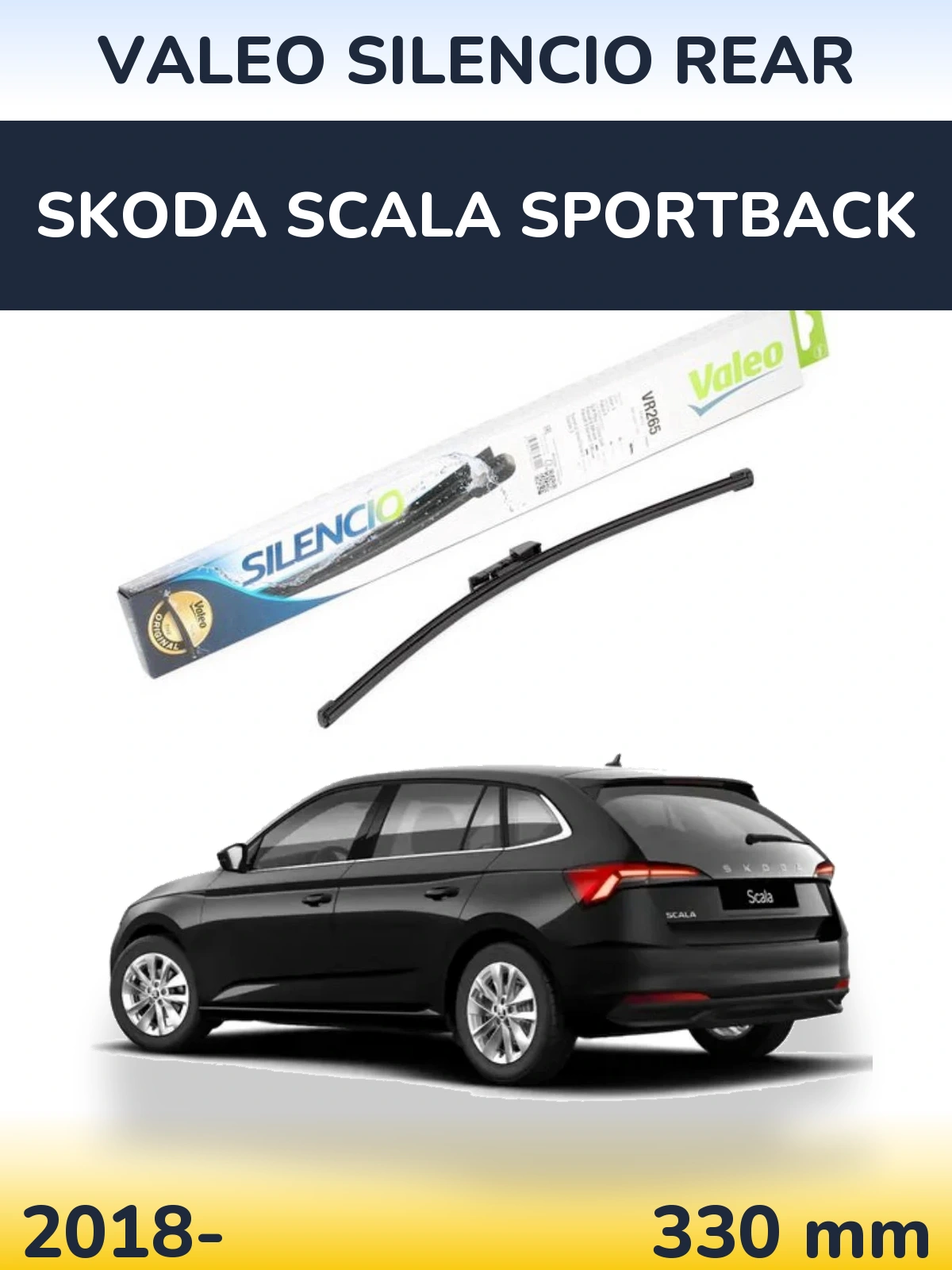 Задний дворник Valeo Silencio Rear 335 мм для Skoda Scala Sportback 2018-2026
