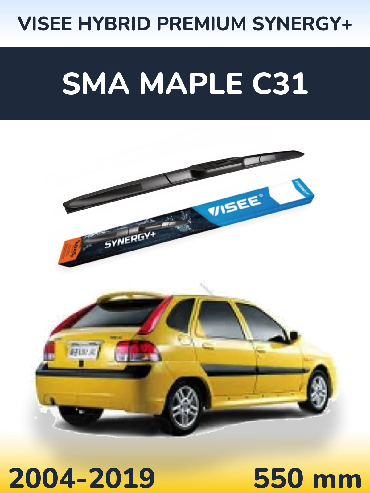 Przednia wycieraczka VISEE HYBRID PREMIUM SYNERGY+ 550 mm do SMA Maple C31 2004-2019