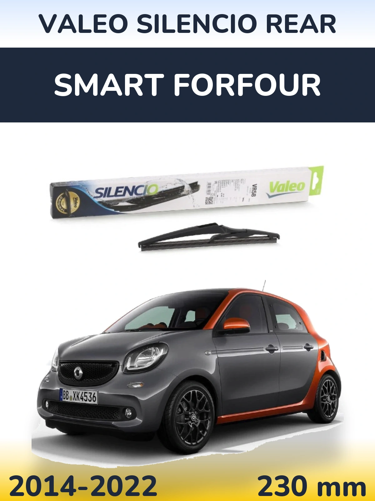 Tylna wycieraczka Valeo Silencio Rear 240 mm do Smart Forfour 2014-2022