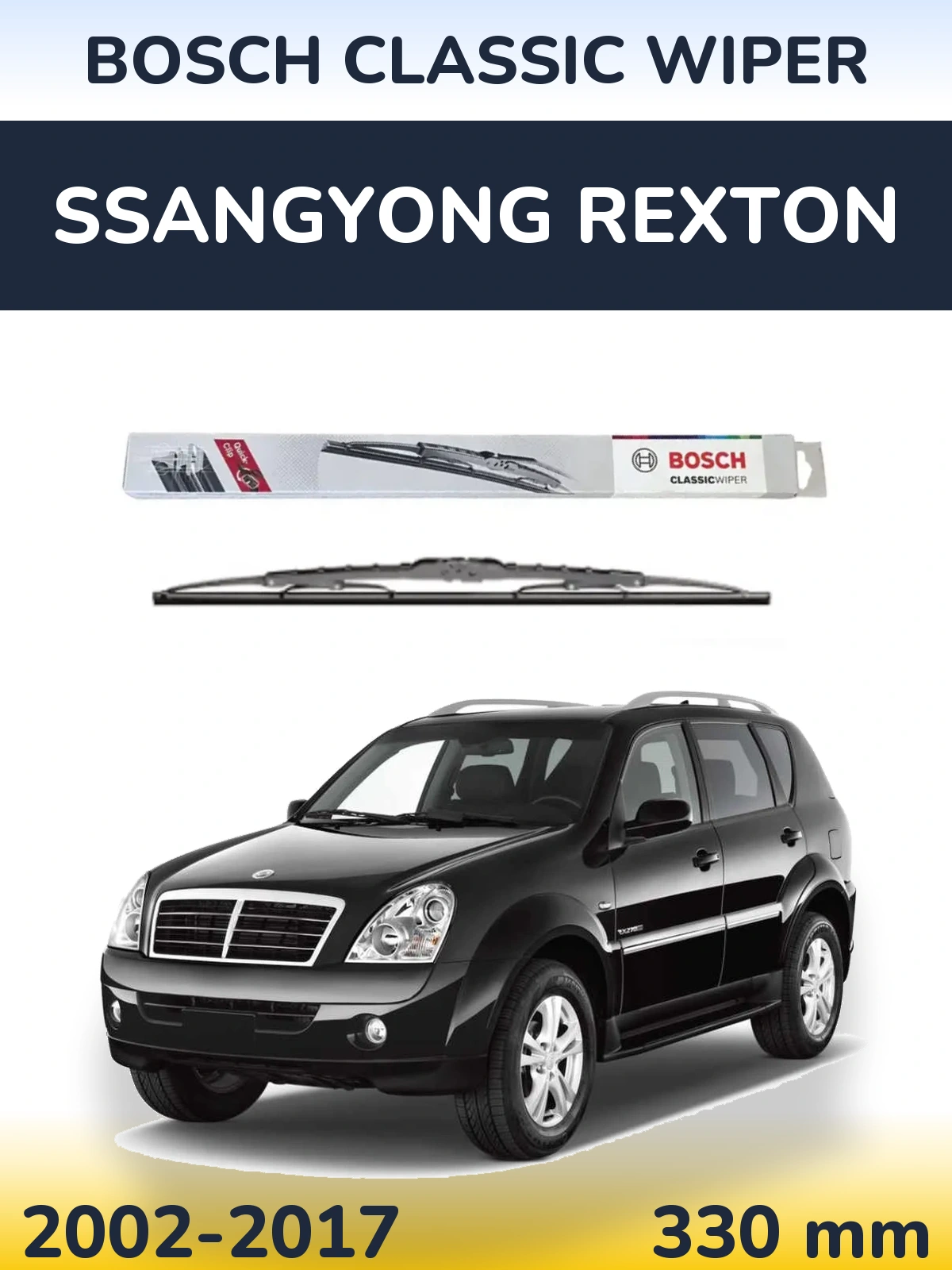 Tylna wycieraczka BOSCH Classic Wiper 340 mm do SsangYong Rexton 2002-2017