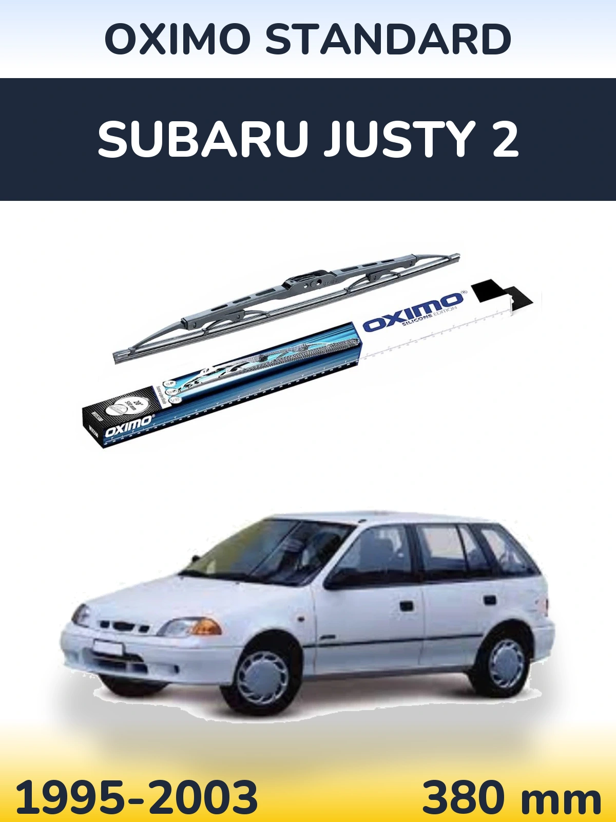 Tylna wycieraczka Oximo Standard 375 mm do Subaru Justy 2 1995-2003