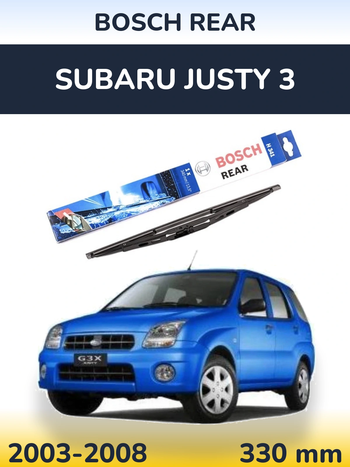 Tylna wycieraczka BOSCH Rear 340 mm do Subaru Justy 3 2003-2008