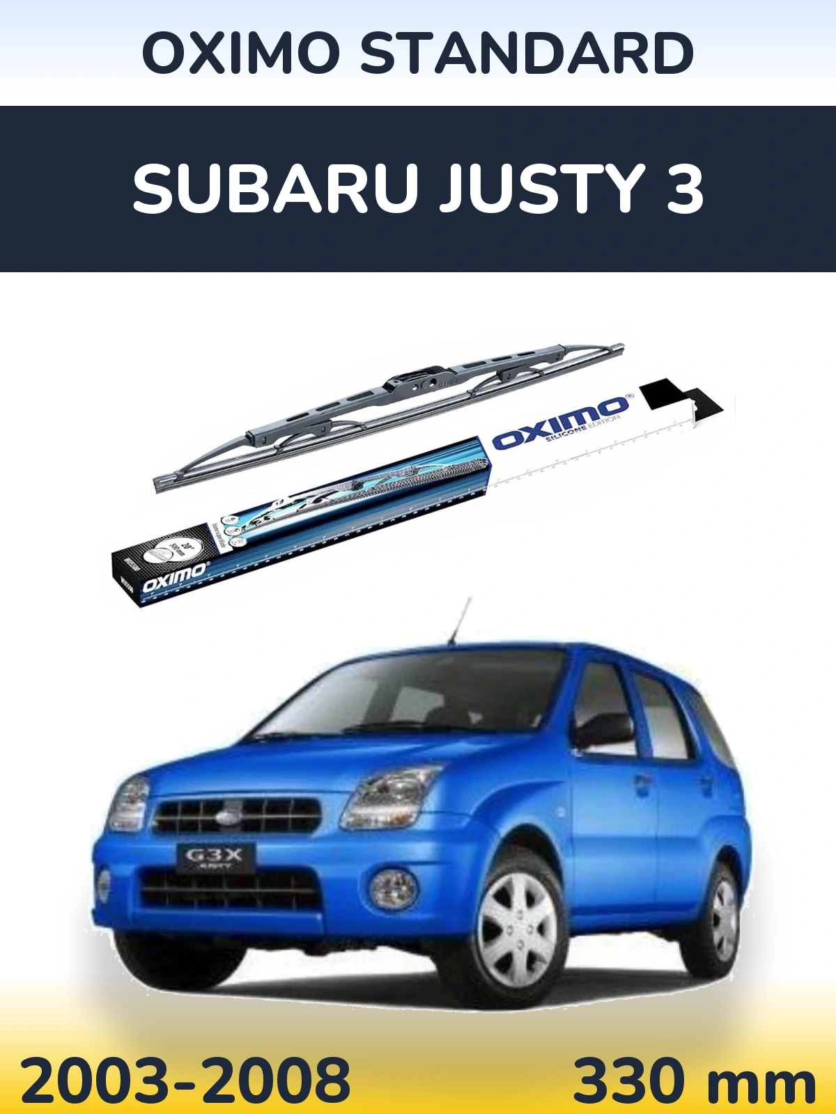 Tylna wycieraczka Oximo Standard 325 mm do Subaru Justy 3 2003-2008