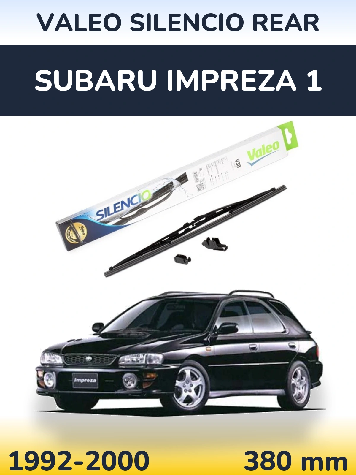 Tylna wycieraczka Valeo Silencio Rear 380 mm do Subaru Impreza 1 1992-2000