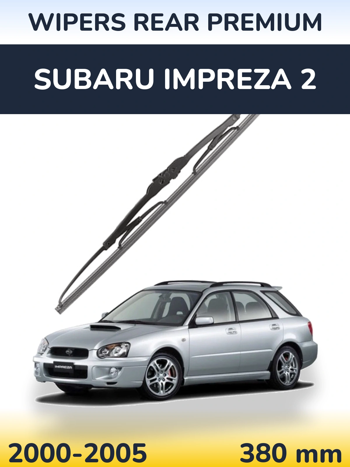 Tylna wycieraczka WIPERS REAR PREMIUM 380 mm do Subaru Impreza 2 2000-2005