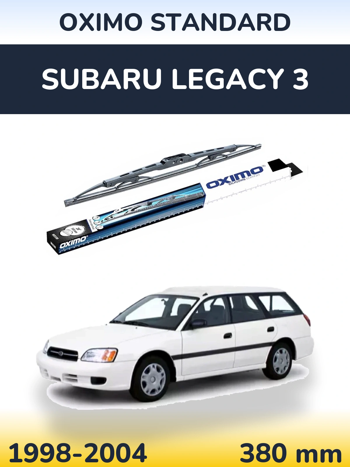 Rear wiper blade Oximo Standard 375 mm for Subaru Legacy 3 1998-2004