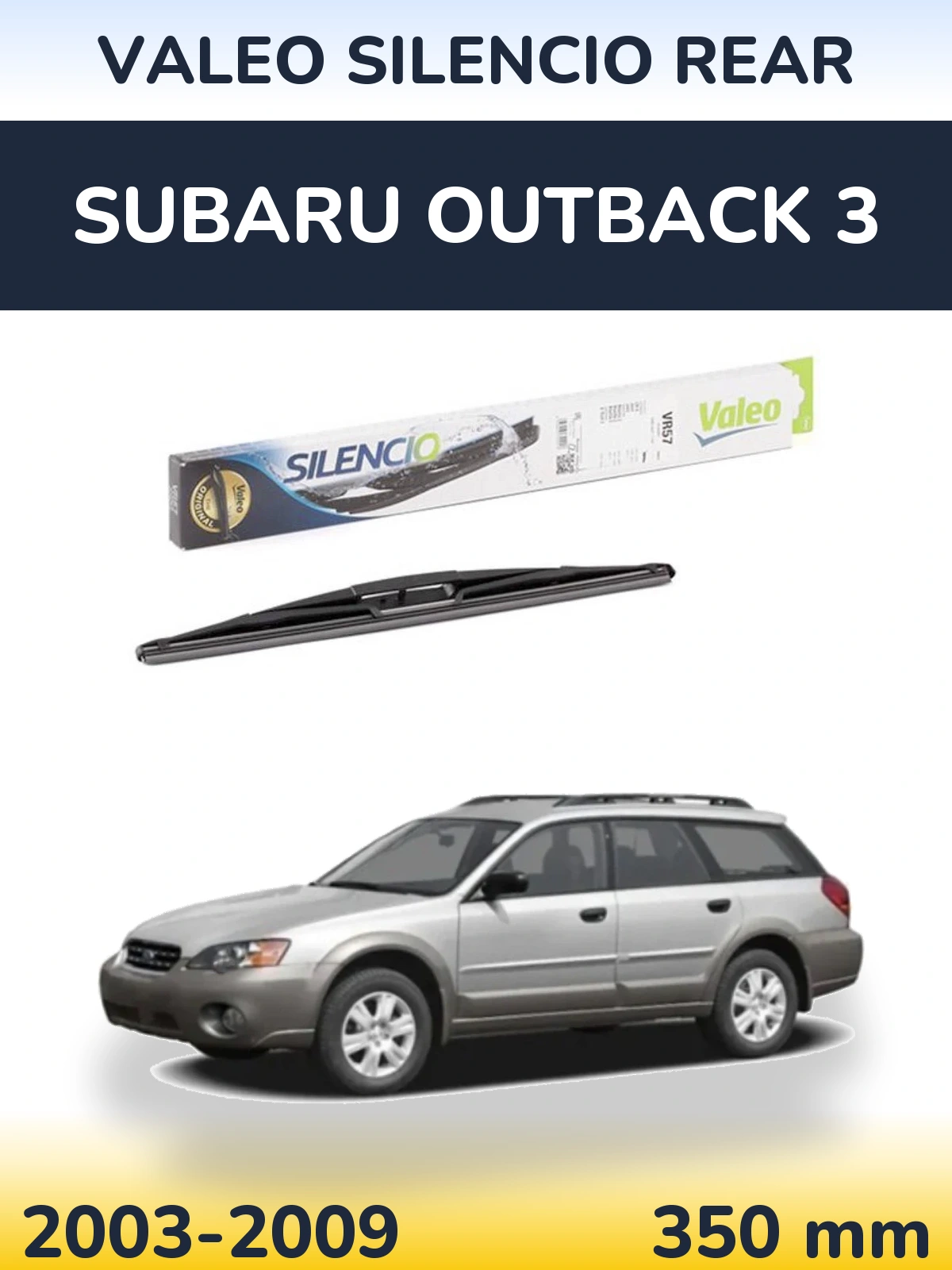 Задний дворник Valeo Silencio Rear 345 мм для Subaru Outback 3 2003-2009