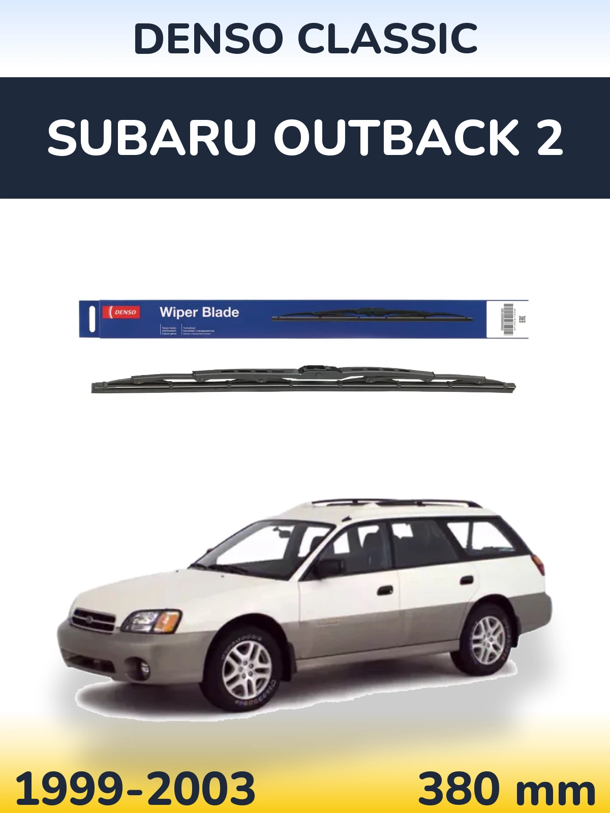 Tylna wycieraczka Denso Classic 380 mm do Subaru Outback 2 1999-2003