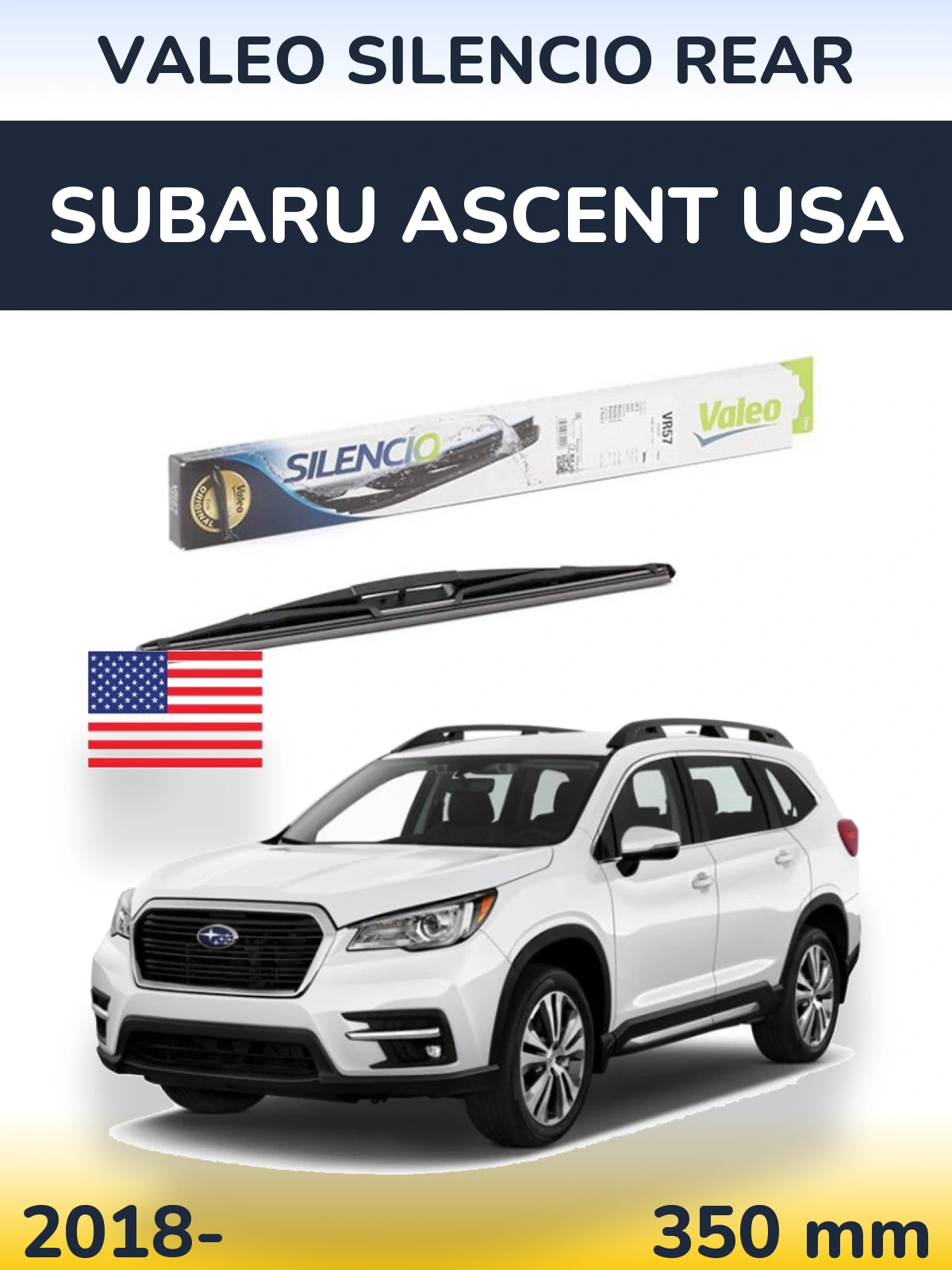 Tylna wycieraczka Valeo Silencio Rear 345 mm do Subaru Ascent USA 2018-2026