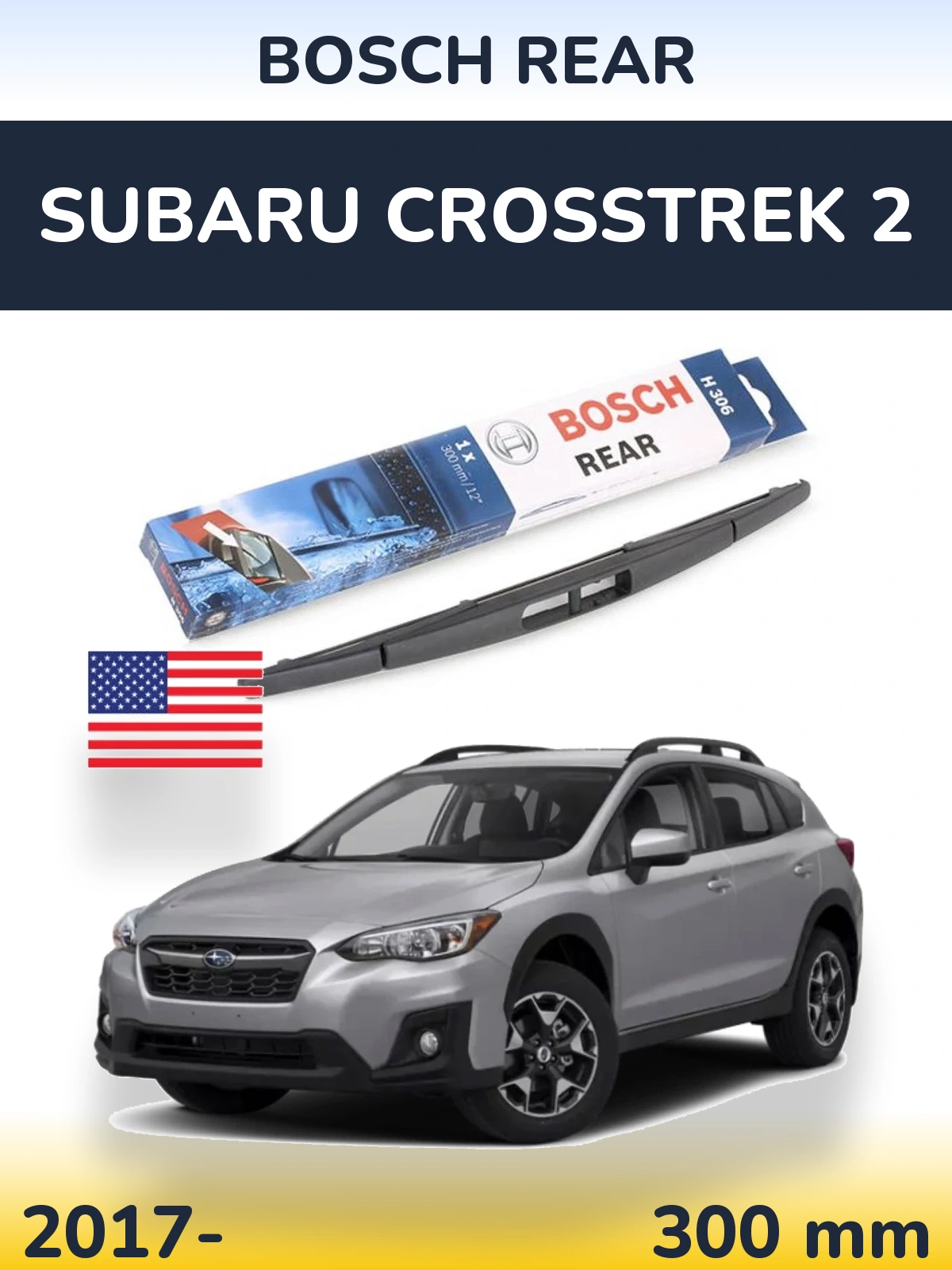 Tylna wycieraczka BOSCH Rear 300 mm do Subaru Crosstrek 2 2017-2026
