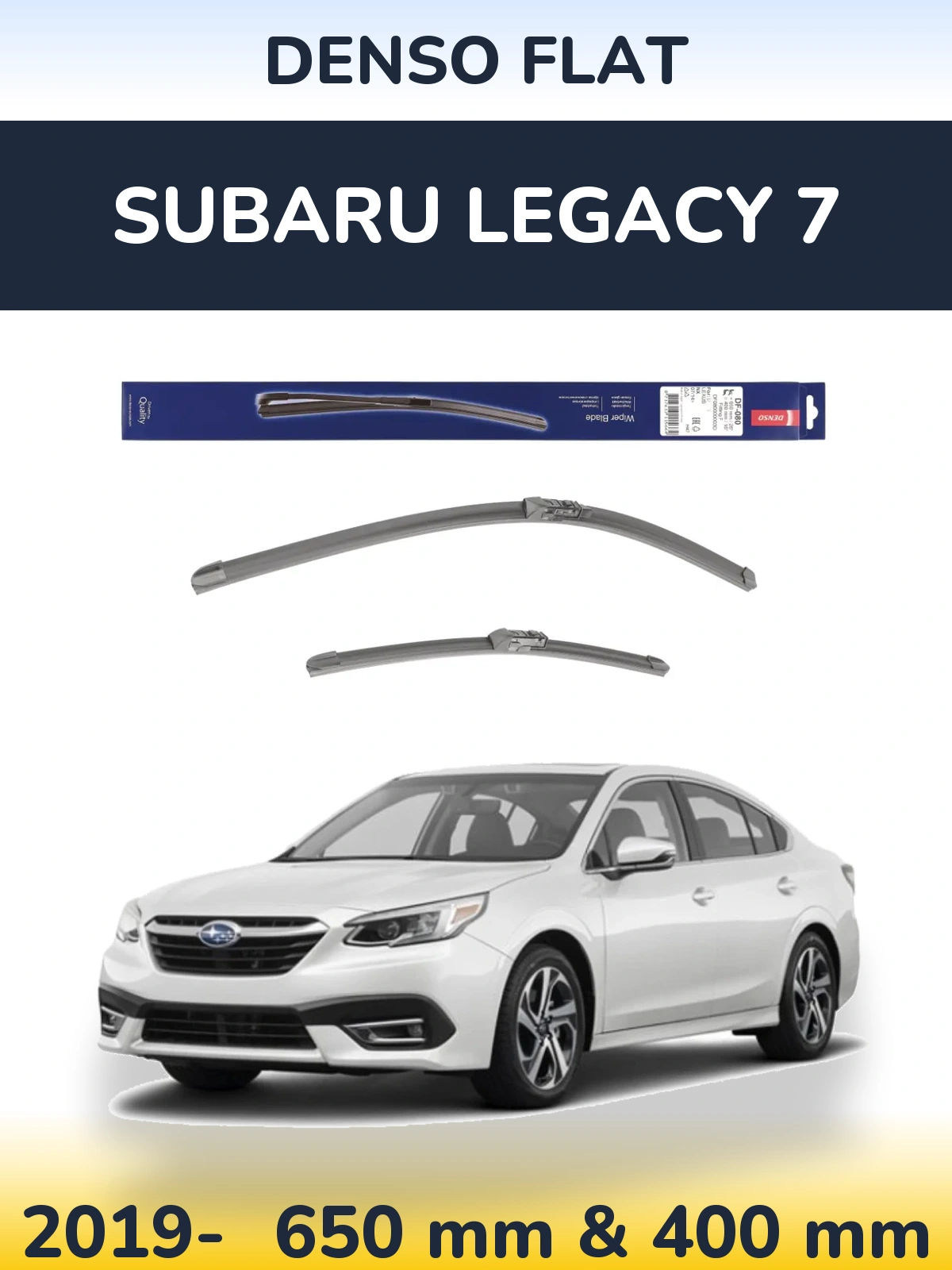 Komplet przednich wycieraczek Denso Flat 650 & 400 mm do Subaru Legacy 7 2019-2026