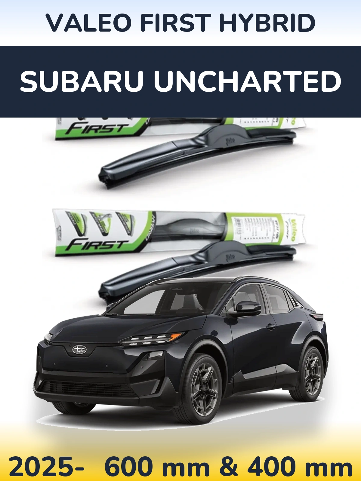 Комплект передних дворников Valeo First Hybrid 600 & 400 мм для Subaru Uncharted 2025-2026
