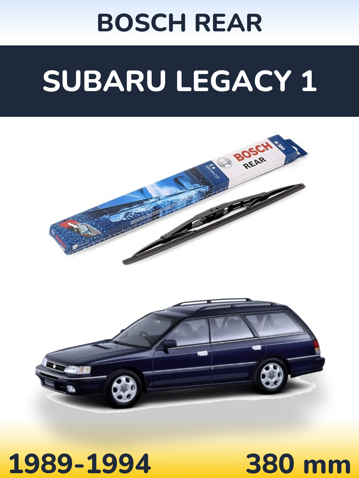 Tylna wycieraczka BOSCH Rear 380 mm do Subaru Legacy 1 1989-1994