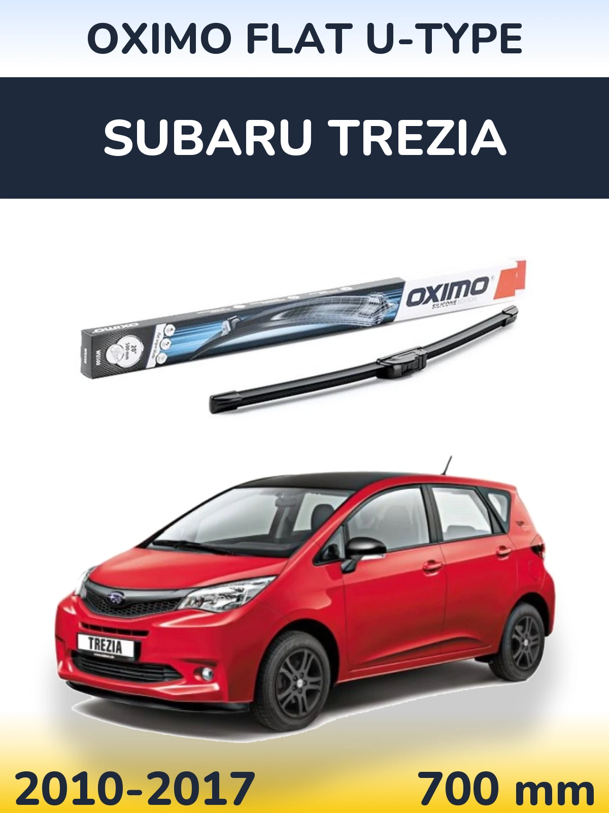 Передний дворник Oximo Flat U-type 700 мм для Subaru Trezia 2010-2017