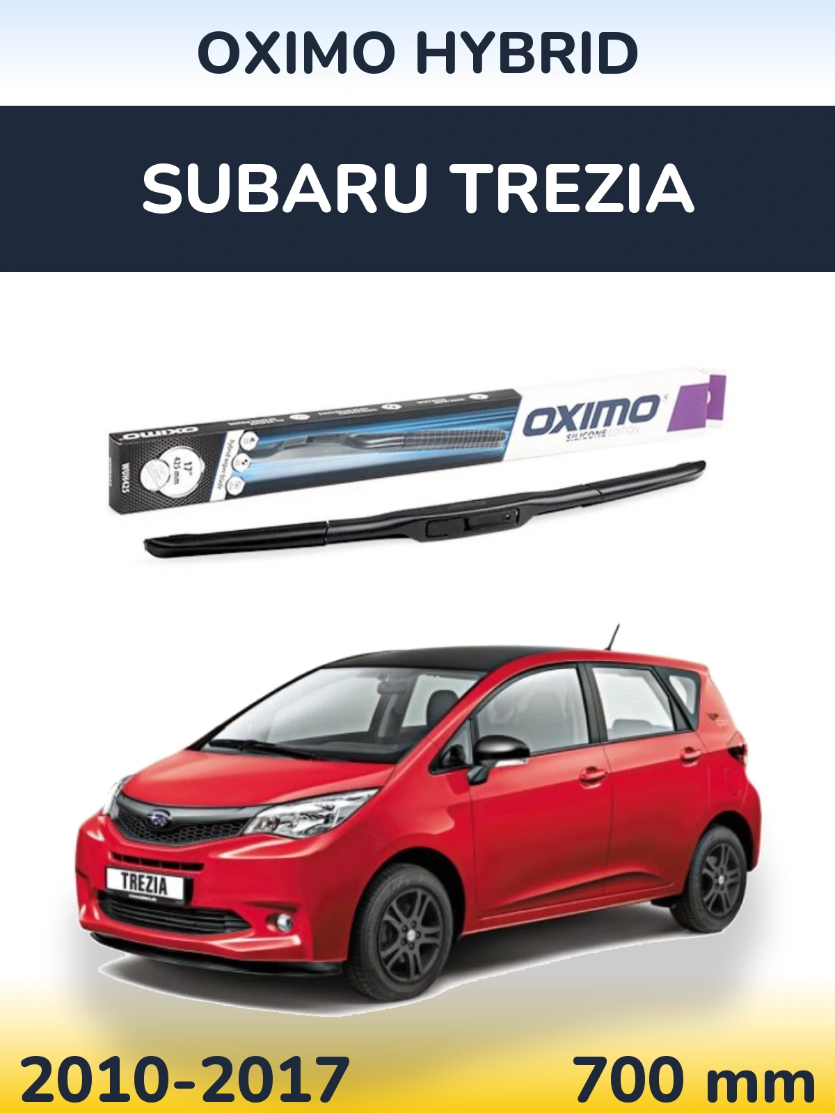 Передний дворник Oximo Hybrid 700 мм для Subaru Trezia 2010-2017