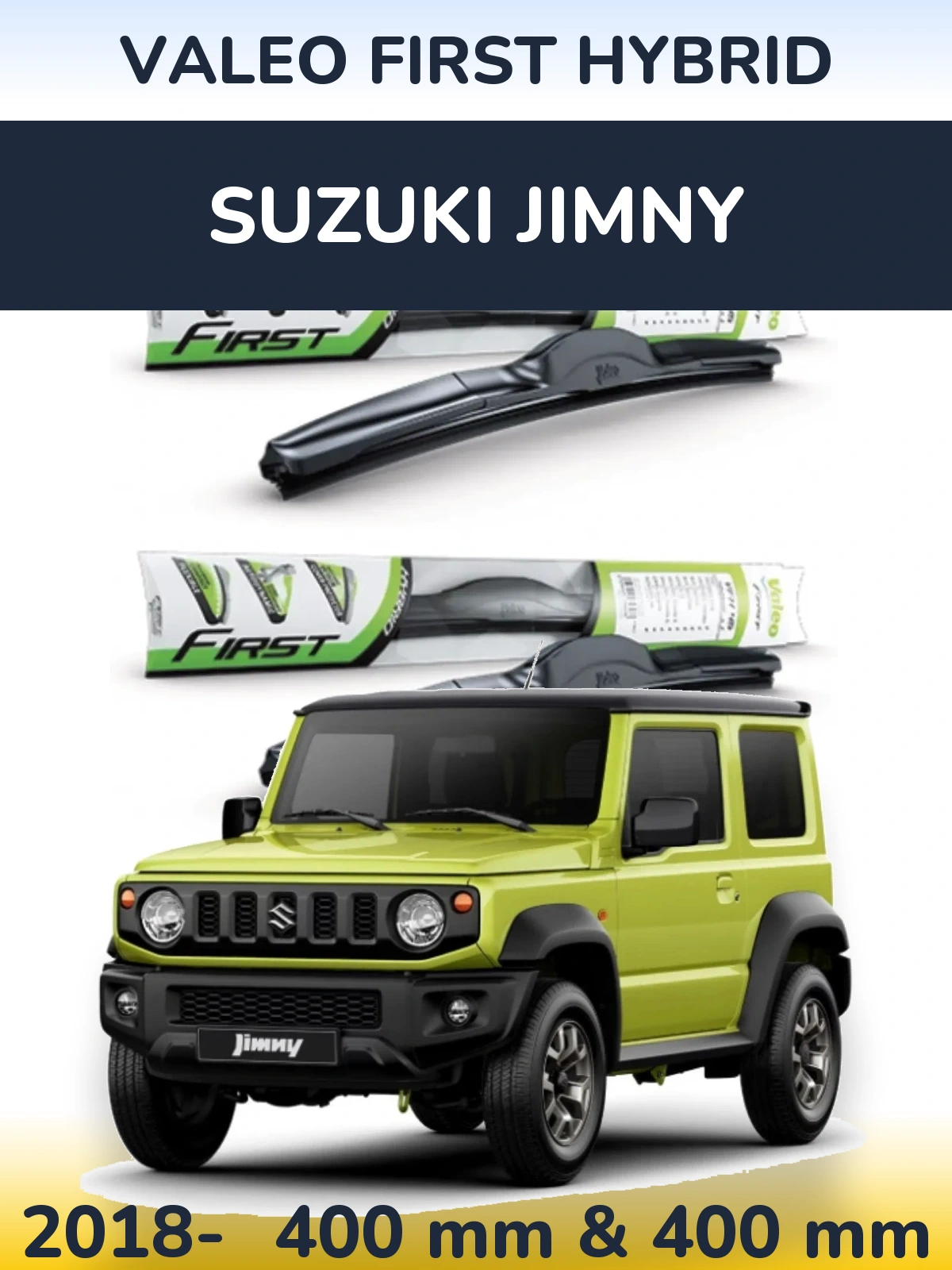 Komplet przednich wycieraczek Valeo First Hybrid 400 & 400 mm do Suzuki Jimny 2018-2026