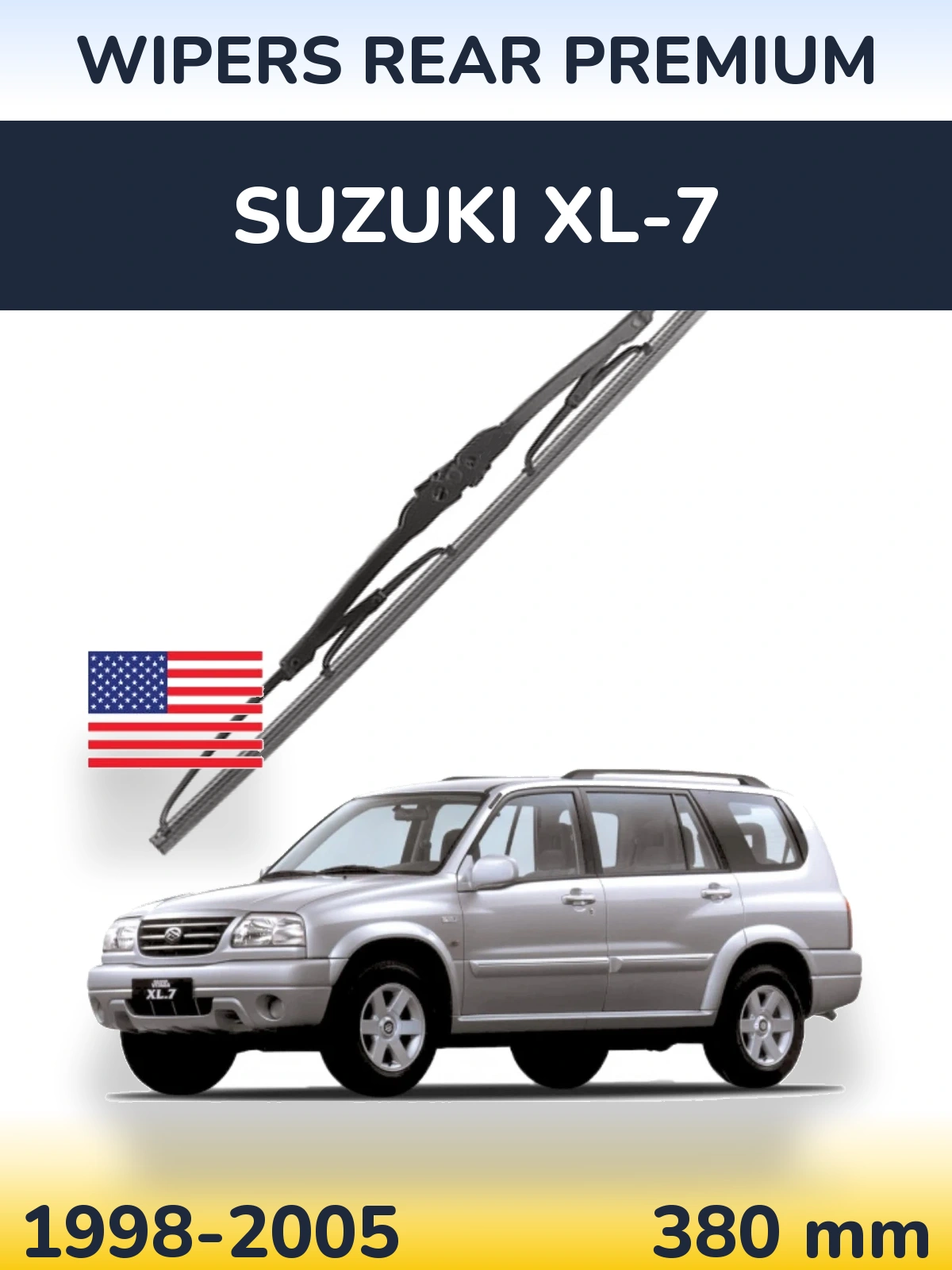 Tylna wycieraczka WIPERS REAR PREMIUM 380 mm do Suzuki XL-7 1998-2005