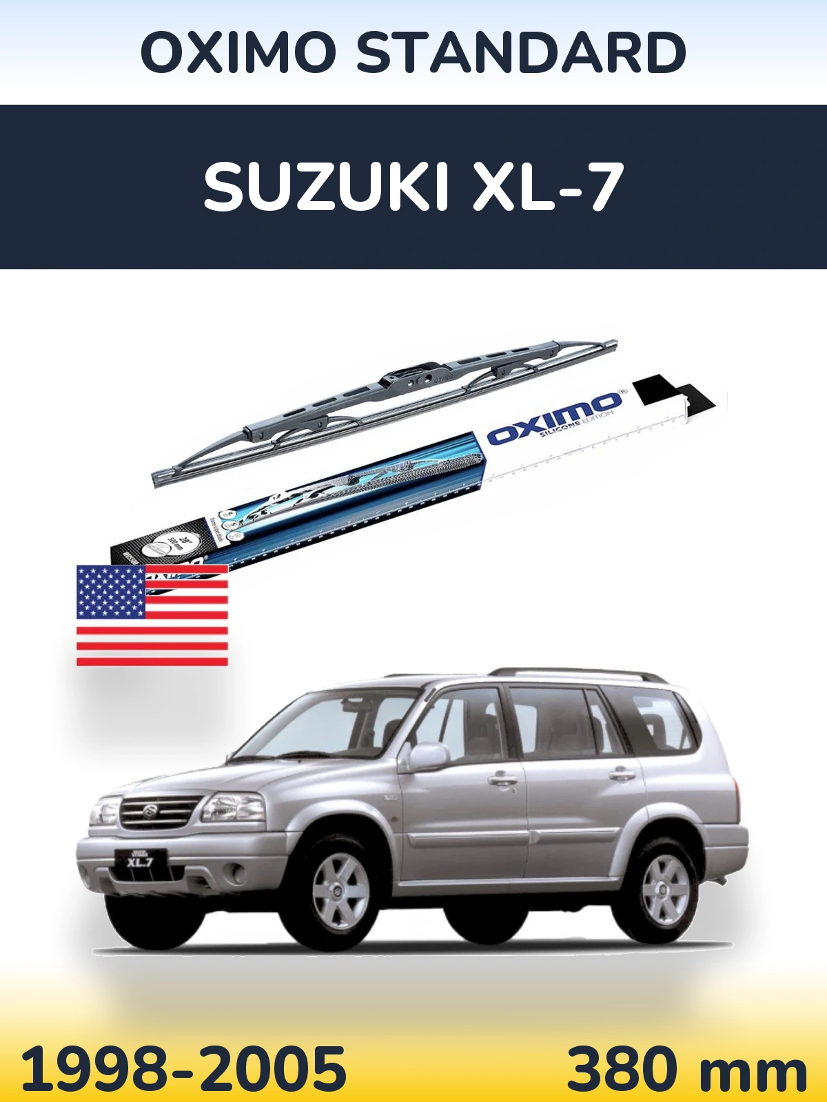 Tylna wycieraczka Oximo Standard 375 mm do Suzuki XL-7 1998-2005