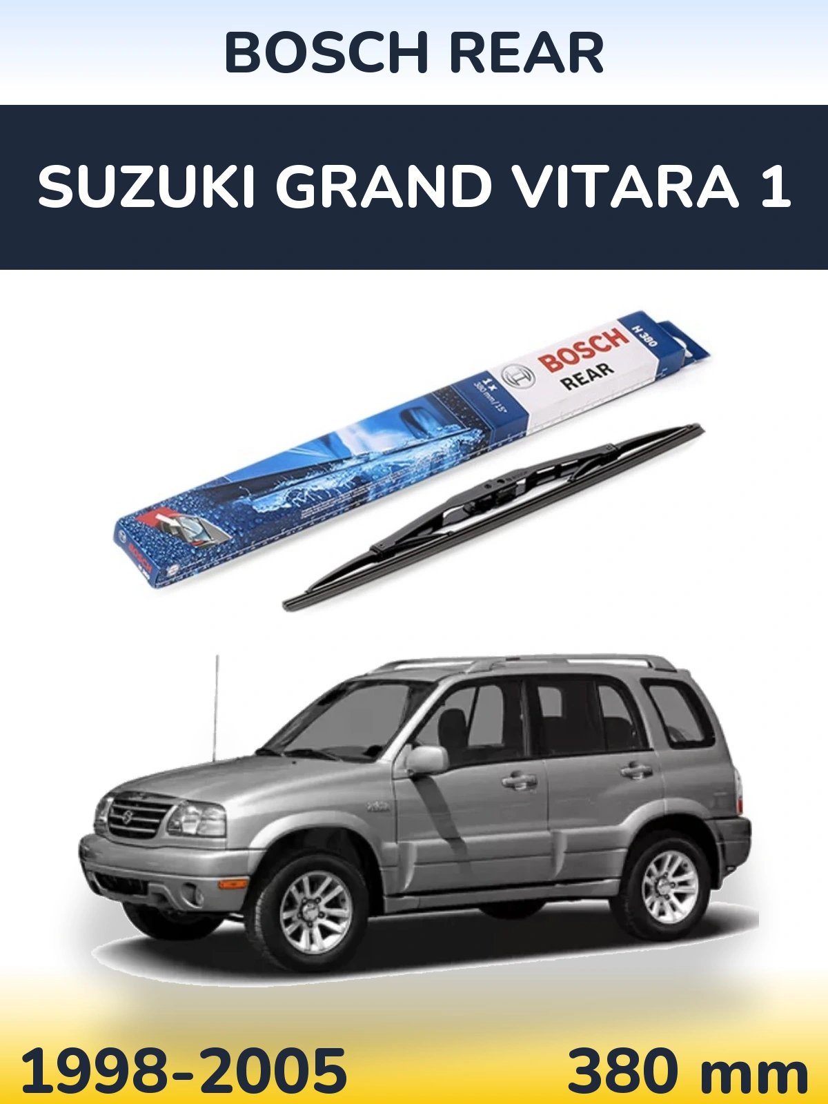 Tylna wycieraczka BOSCH Rear 380 mm do Suzuki Grand Vitara 1 1998-2005