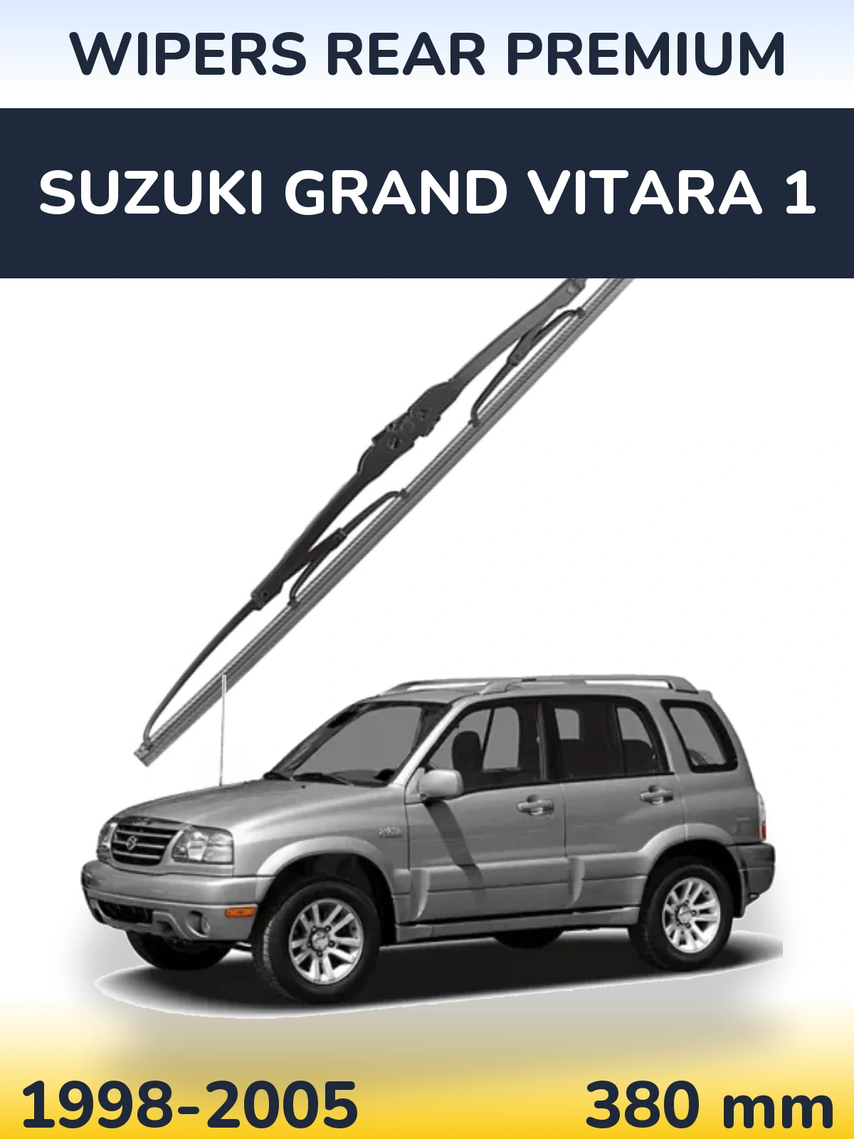 Tylna wycieraczka WIPERS REAR PREMIUM 380 mm do Suzuki Grand Vitara 1 1998-2005