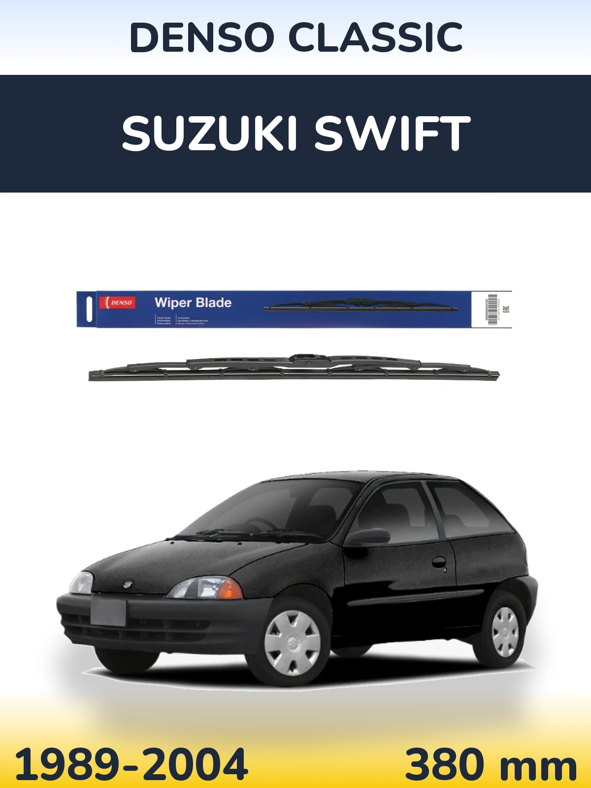 Tylna wycieraczka Denso Classic 380 mm do Suzuki Swift 1989-2004