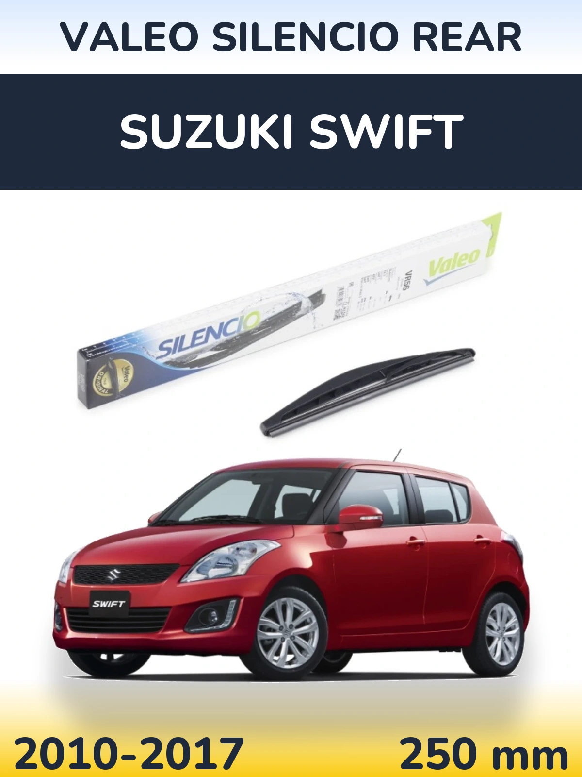 Rear wiper blade Valeo Silencio Rear 240 mm for Suzuki Swift 2010-2017