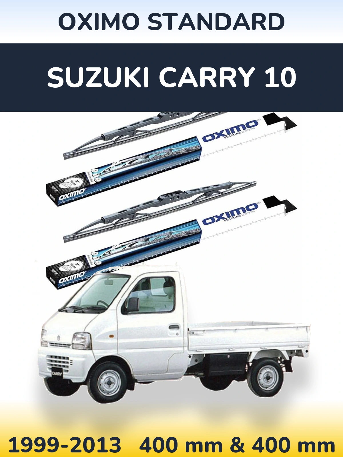 Komplet przednich wycieraczek Oximo Standard 400 & 400 mm do Suzuki Carry 10 1999-2013
