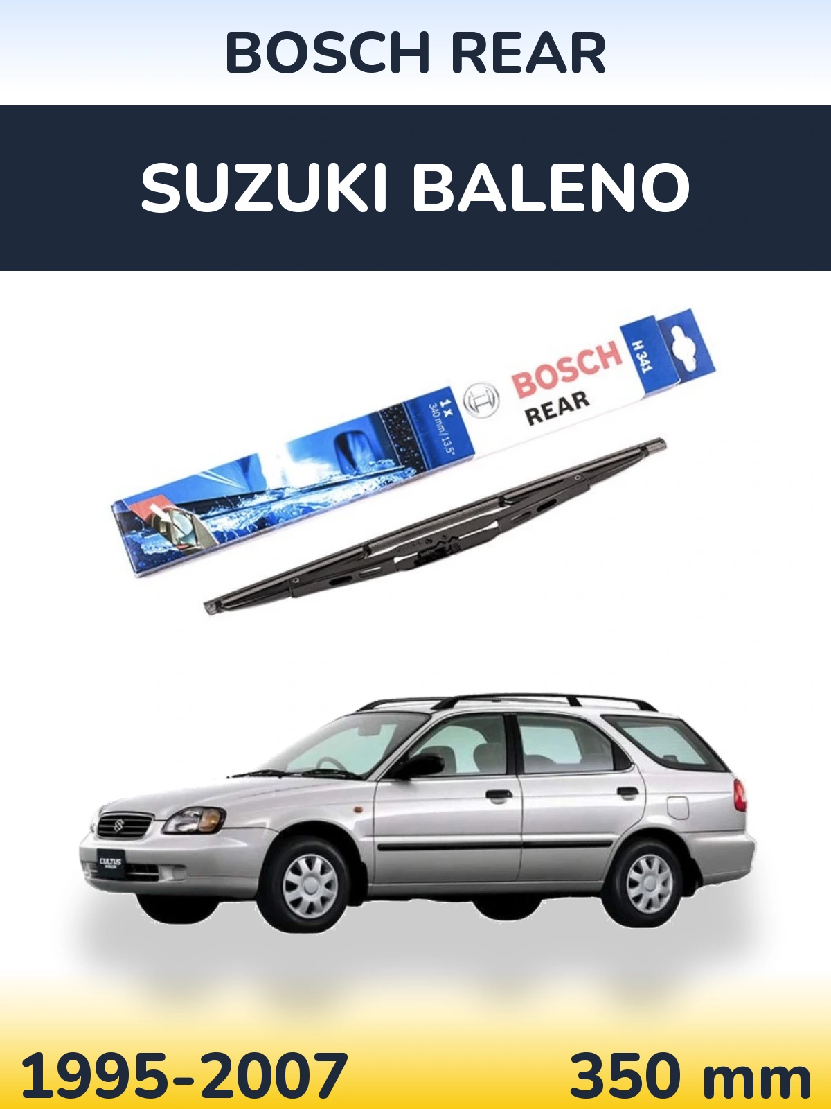 Задний дворник BOSCH Rear 340 мм для Suzuki Baleno 1995-2007