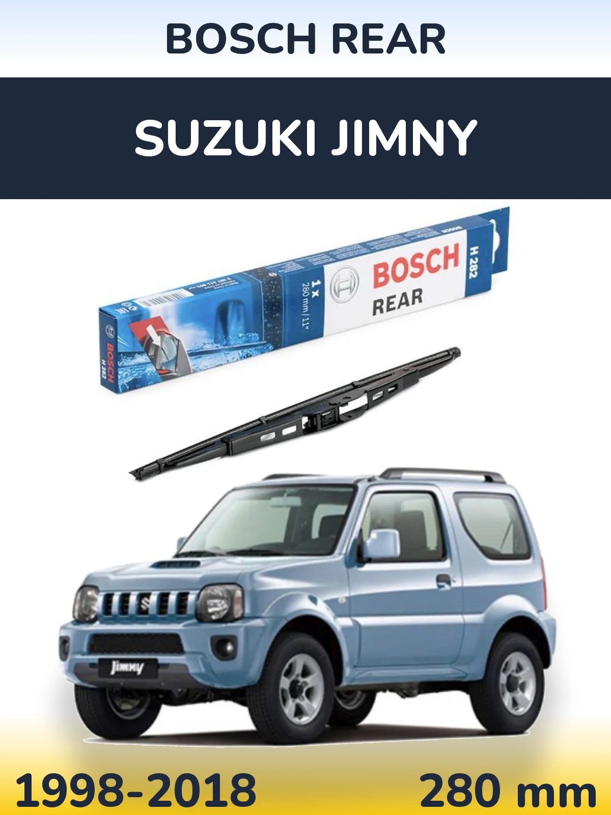 Rear wiper blade BOSCH Rear 280 mm for Suzuki Jimny 1998-2018